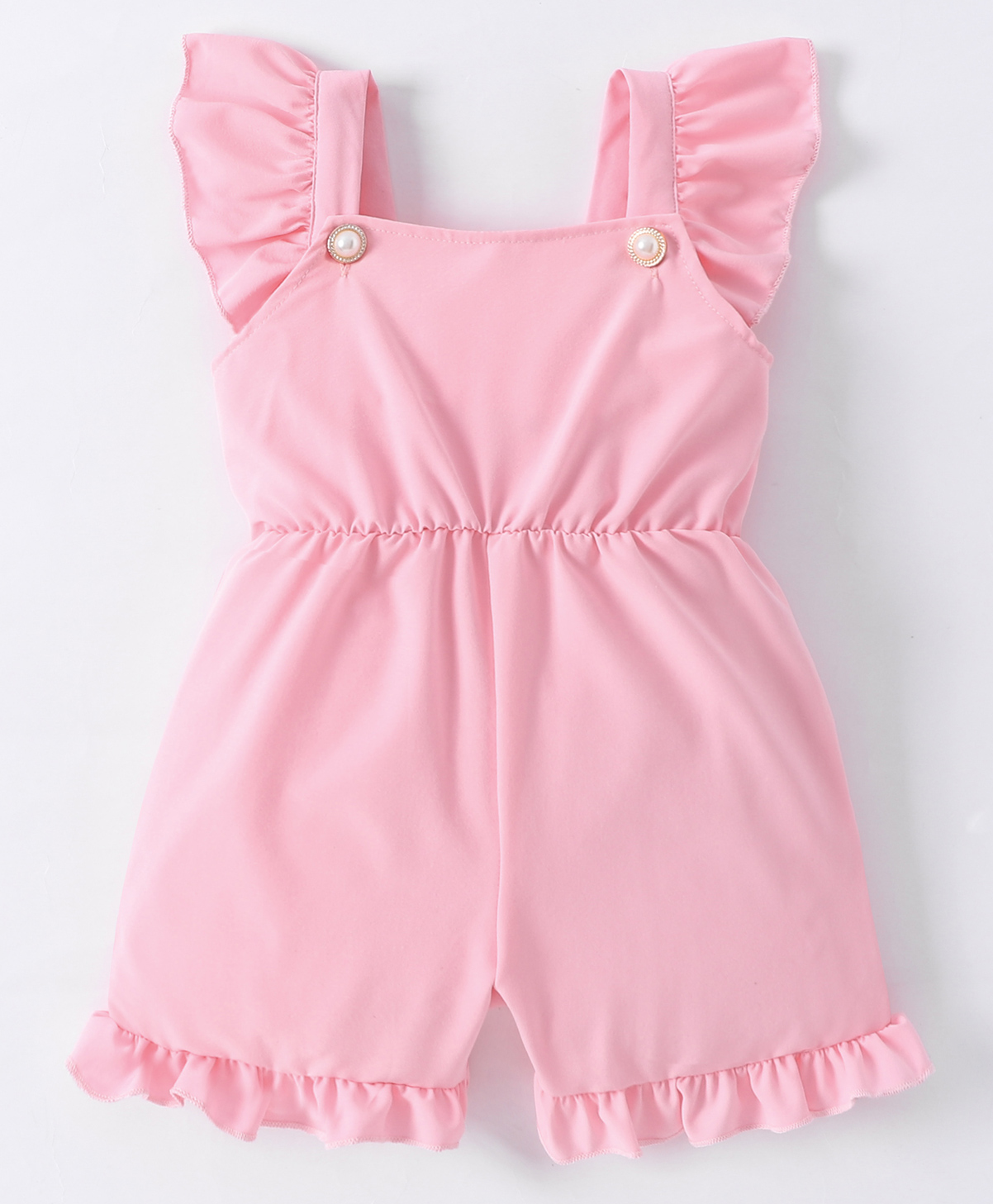 Kookie Kids Sleeveless Jumpsuit With Solid Colour - Pink-picture-16