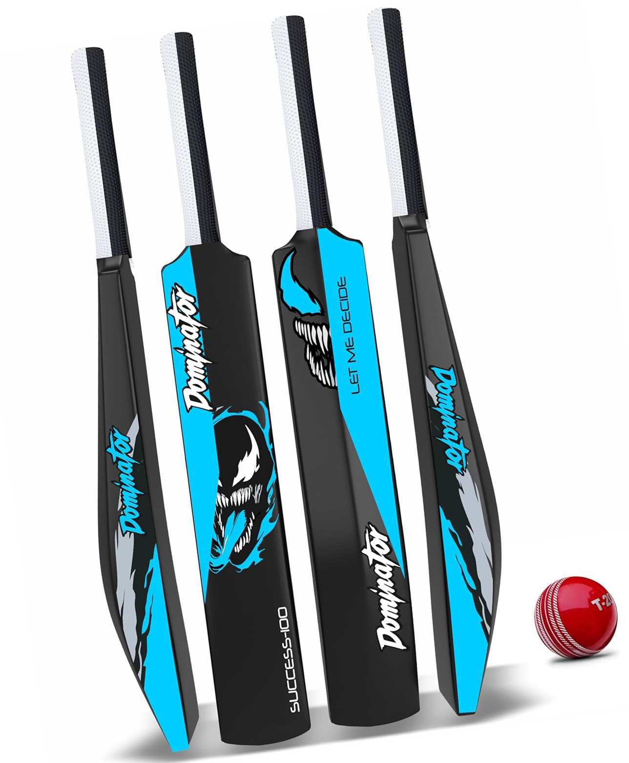 Jaspo Dominator Venom Edition Plastic Cricket Bat and Ball Octopus Grip - 35 Inches-image-17