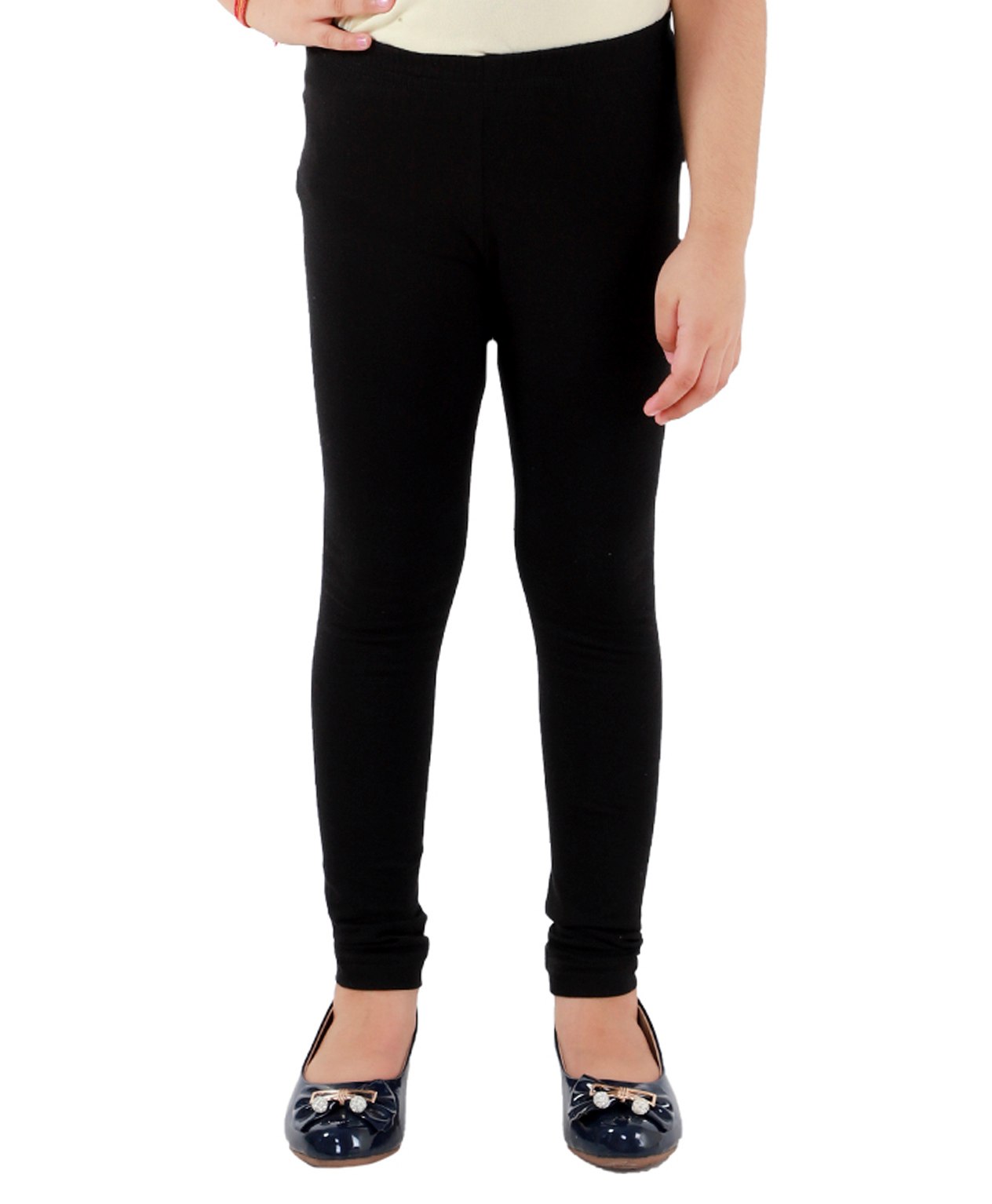 Kids Cave Cotton Jersey Solid Leggings - Black-picture-26