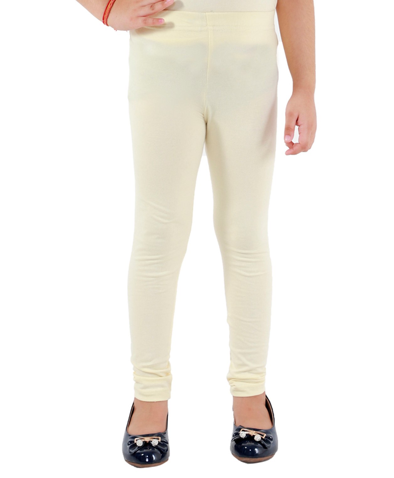 Kids Cave Cotton Jersey Solid Leggings - Beige-image-33