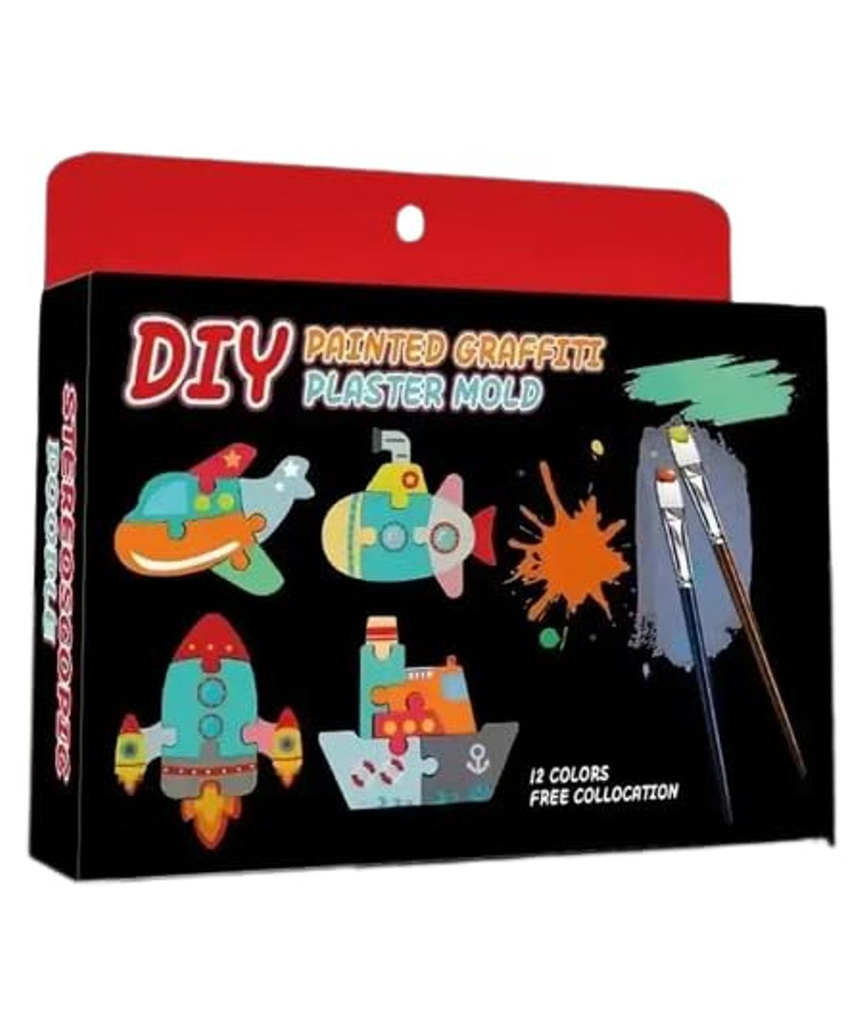KolorFish 72 Pieces Crafts for Kids Ages 6+, Kids Arts and Crafts Painting Kit, Paint Your Own Figures, Kids Activities DIY Vehicles, Ceramics Plaster Painting Set, Gifts for Kids Crafts-image-27