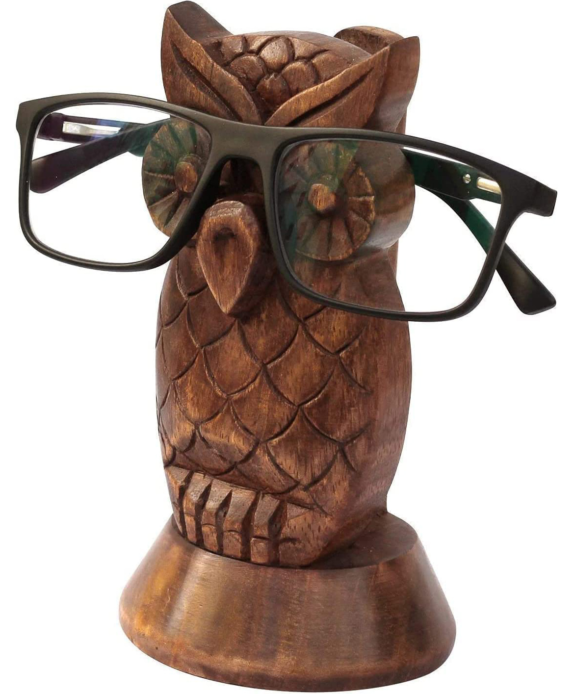 Desi Karigar Owl Spectacle Holder Wooden Eyeglass Stand Handmade Display Optical Glasses Accessories-picture-27