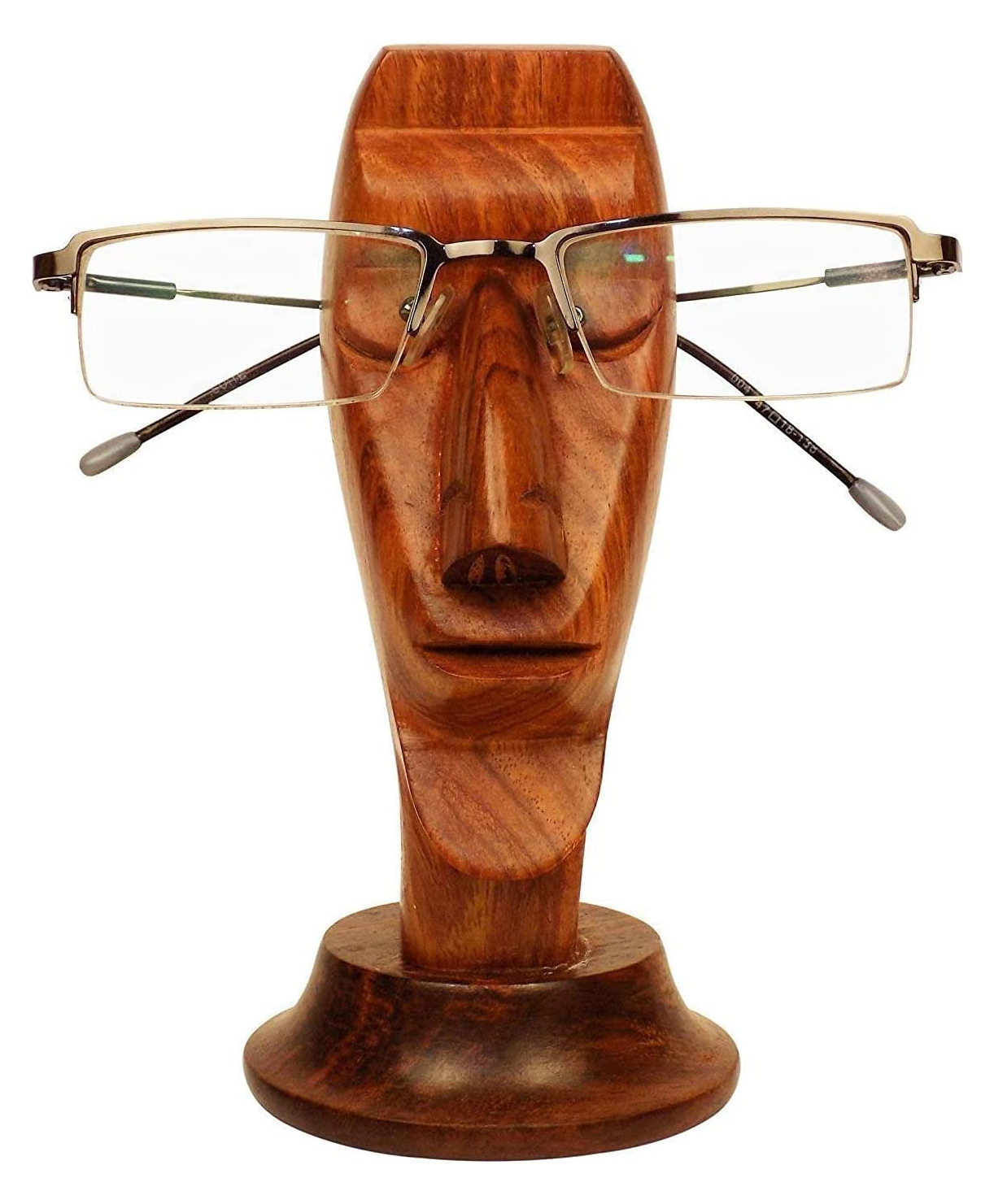 Desi Karigar Wooden Spectacle Holder Eyewear Holder face Design spec Holder Handmade-picture-32