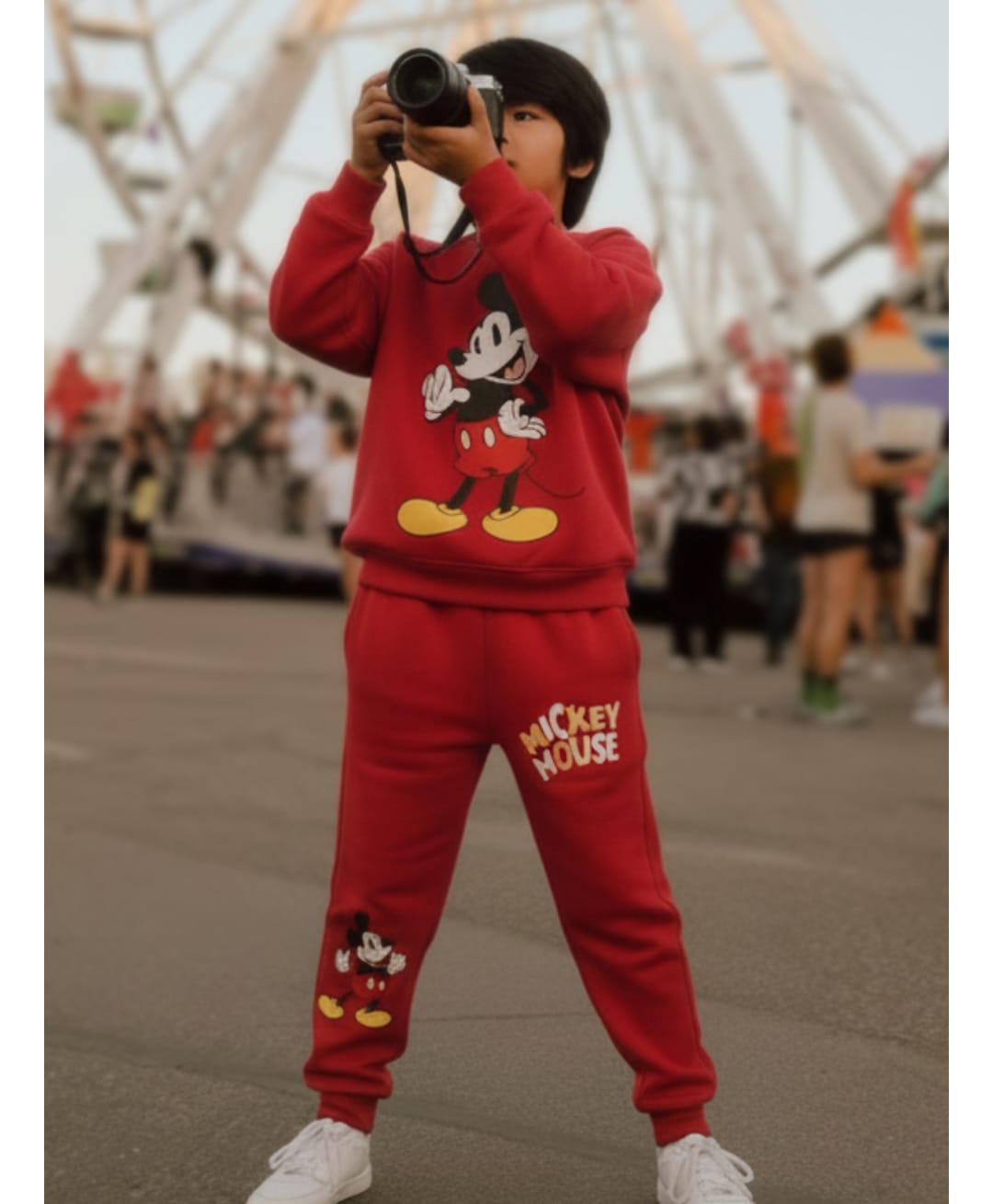 Nap Chief Pure Cotton Disney Featuring Full Sleeves Mickey Mouse Printed  Co Ord Set - Maroon-picture-24