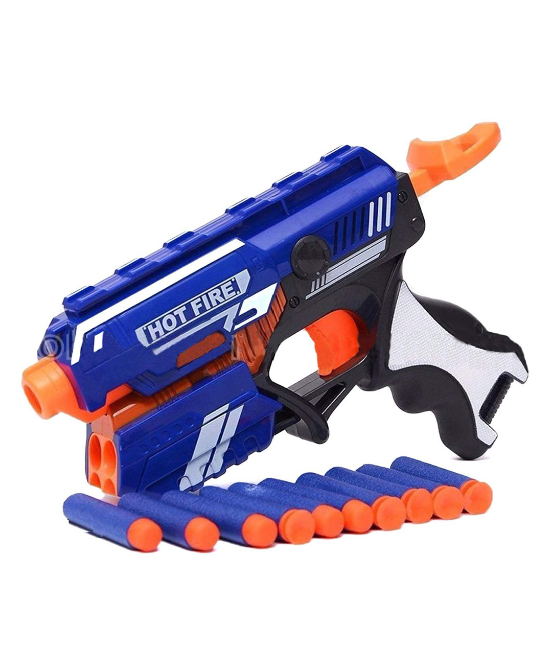 Zyamalox Blaze Storm Hot Fire Soft Bullet Gun: 10 Safe Foam Bullets, Target Shooting Battle Game for Kids Boys-image-10