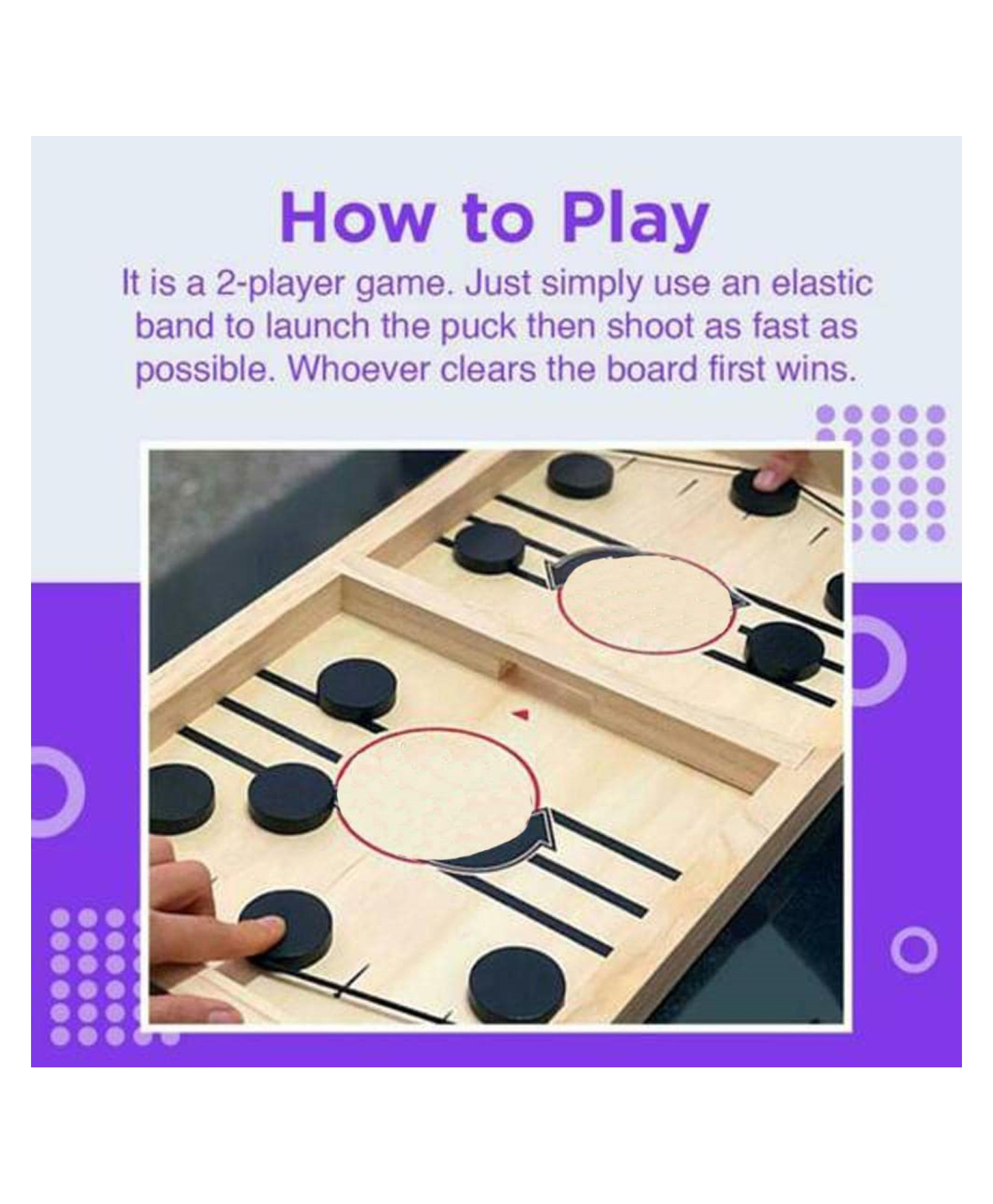 Zyamalox Foldable Fast Sling Puck Board Game: String Hockey Toy - Fun for Adult Parent Kids Children Family Parties (Assorted Print and Design)-picture-24