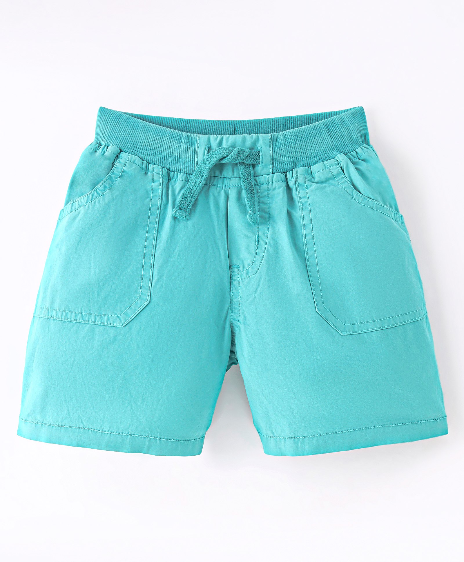 Simply Premium Cotton Knee Length Shorts Solid Color - Sea Green-picture-24