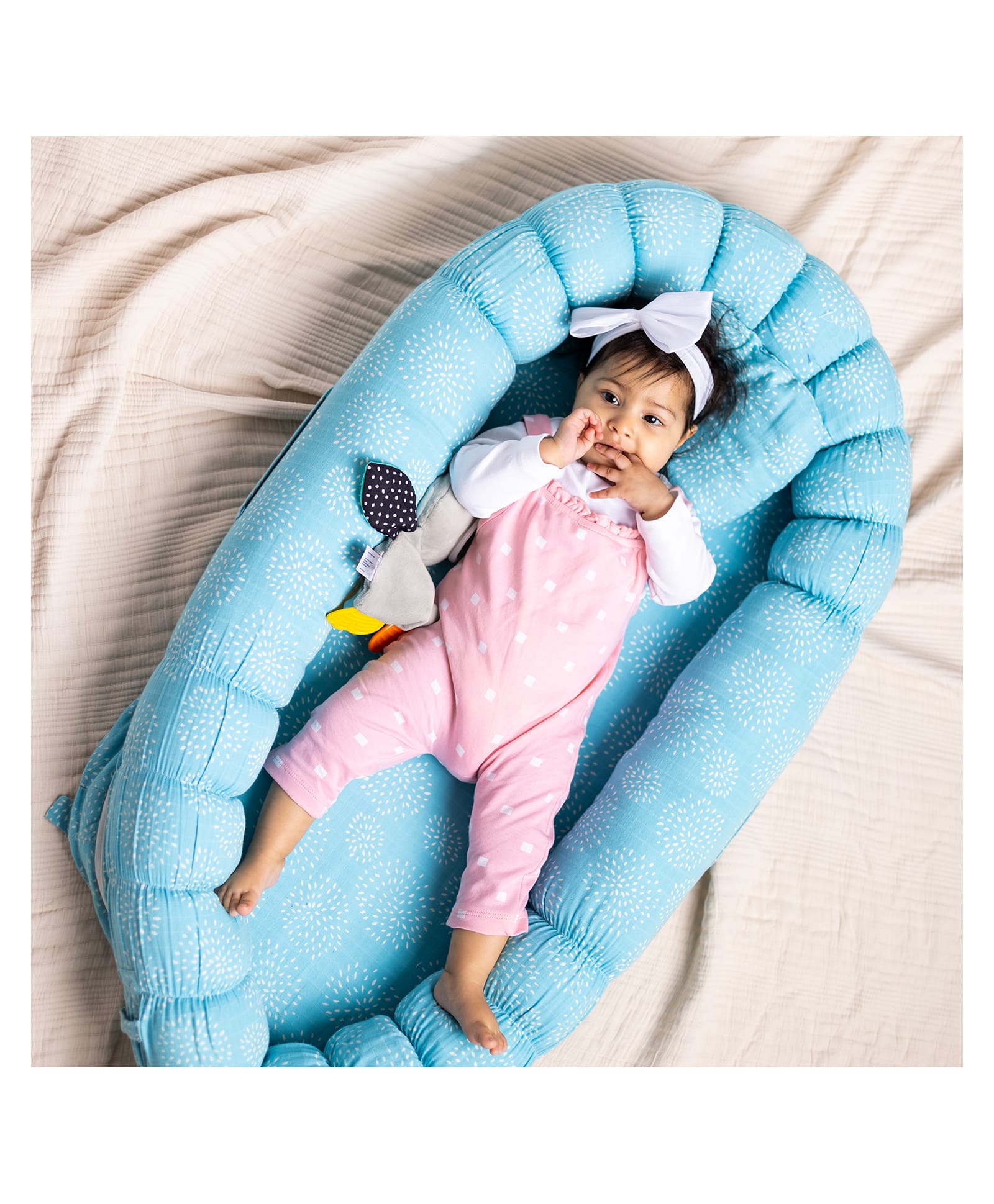 TIDY SLEEP Dandelion Baby Nest For New Borns - Blue-picture-40