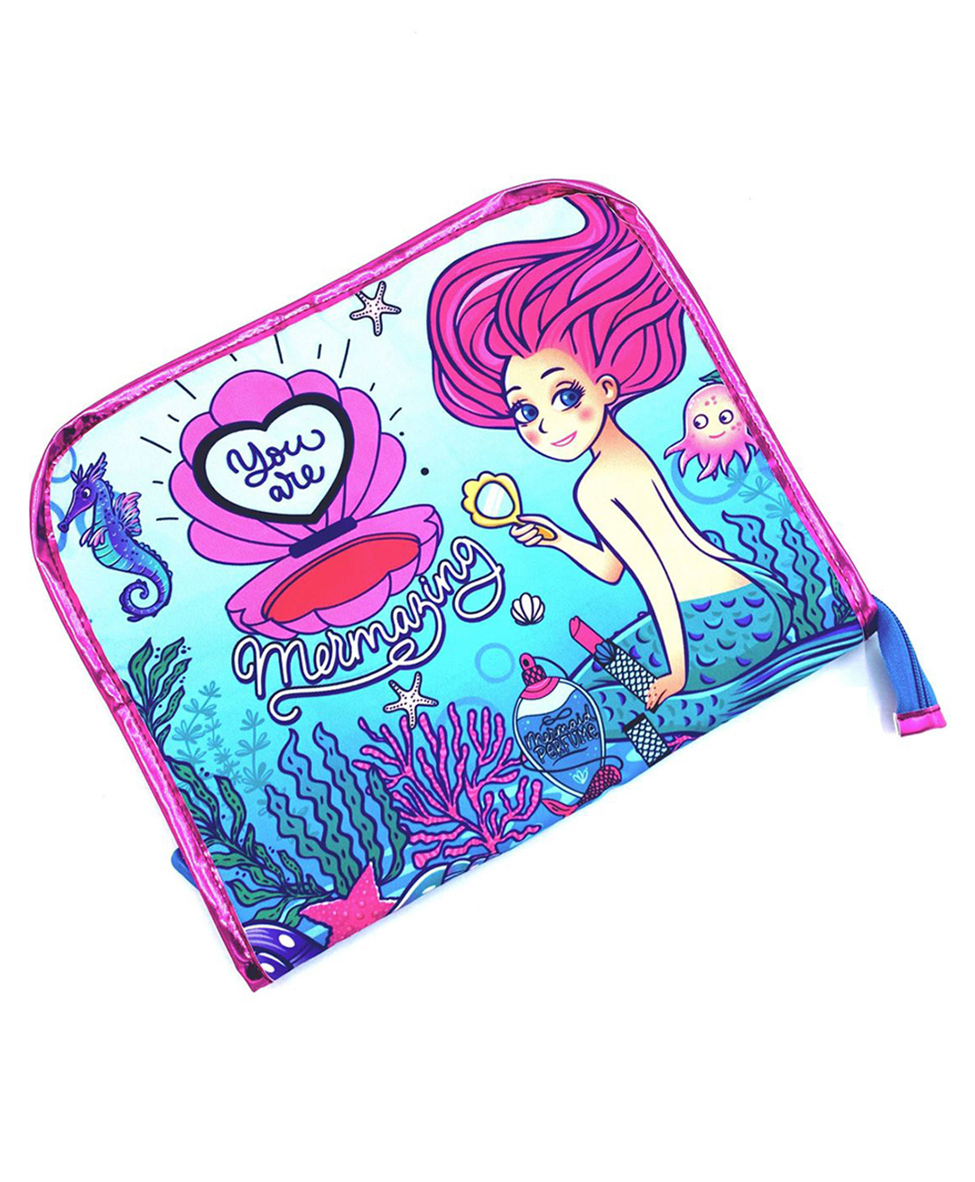 Echo Boomers Pink Mermaids Printed Hair Clip Organizer Utility Pouch - Pink-picture-23