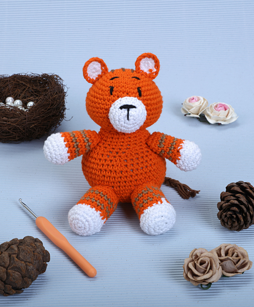 love crochet art Crochet Tiger Sofy Toys - Orange-picture-26