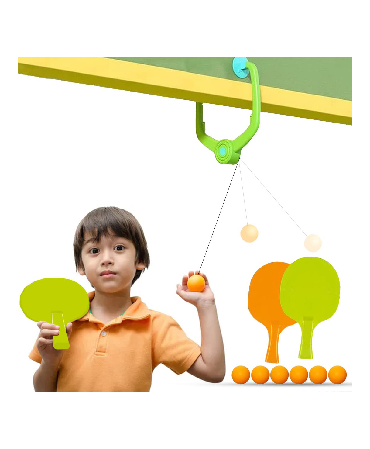 Negocio Hanging Table Tennis Trainer Ping Pong Ball Self Training and Workout Indoor Gaming Set- ( Colour May Vary)-image-45