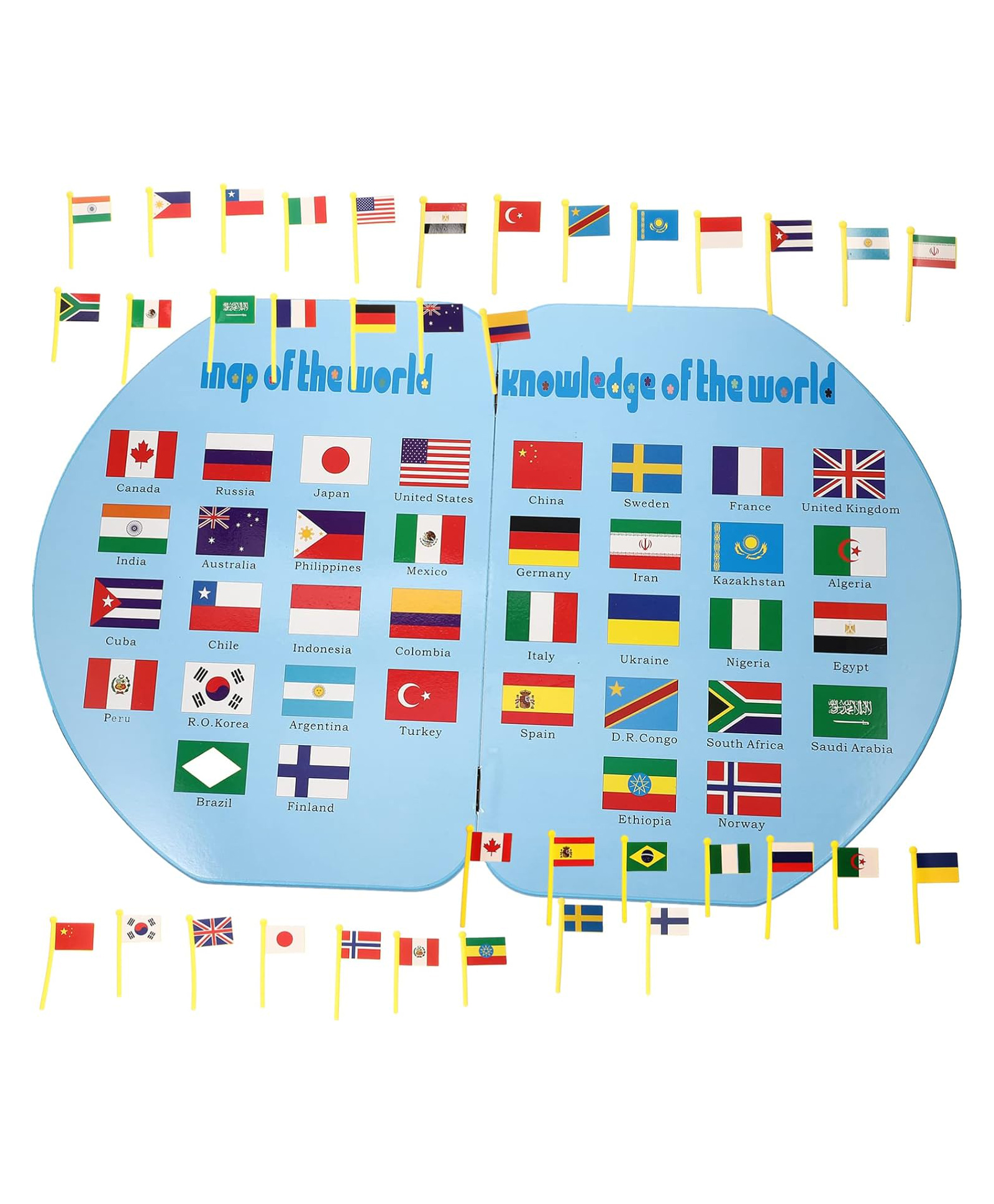 Happy Hues Wooden World Map- 36 Countries Flag with Their Capital, Language, Currency & More- General Knowledge Educational Puzzle Games for Kids-picture-19