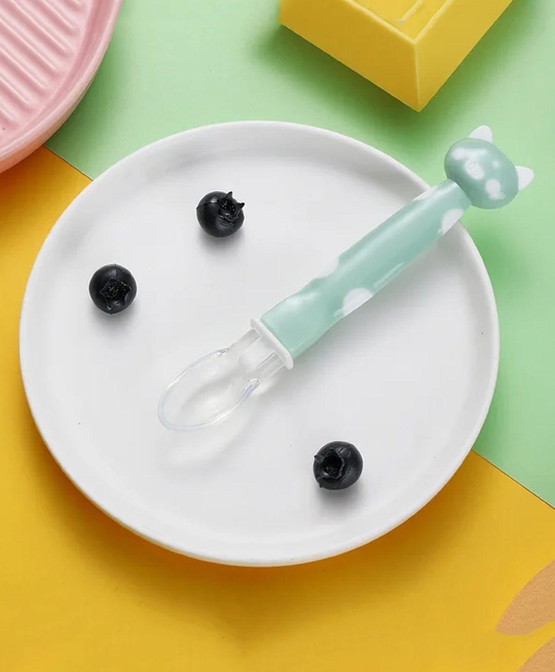 FANTASY INDIA Baby Love Soft Tip Silicone Gel Spoon - Green-picture-19