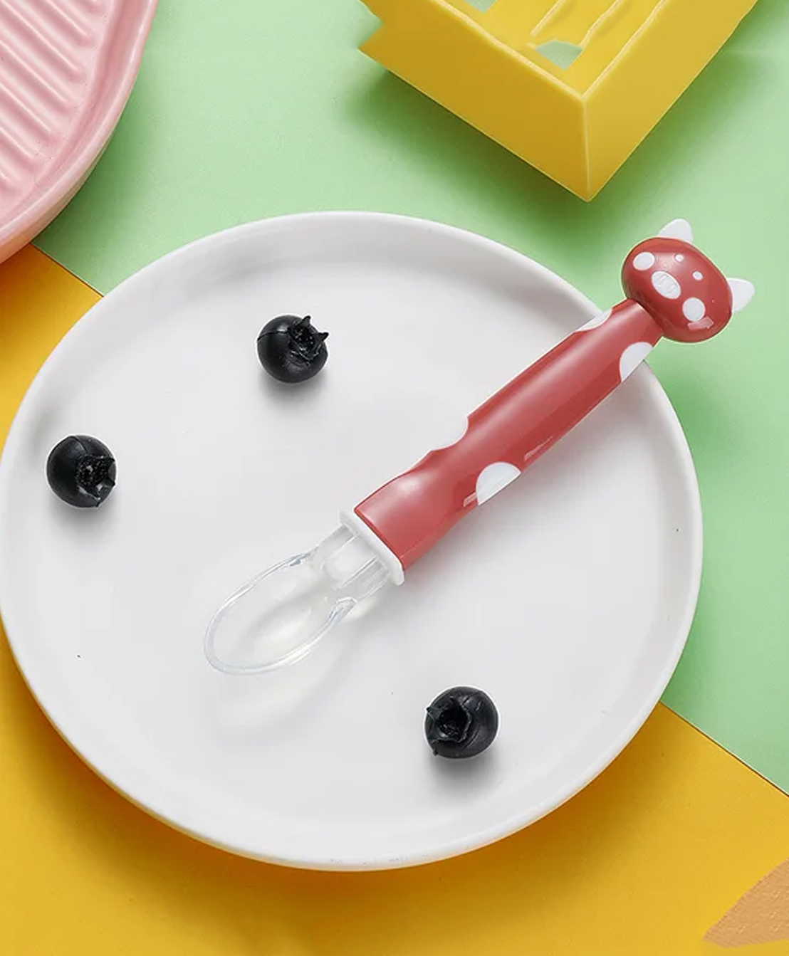 FANTASY INDIA Baby Love Soft Tip Silicone Gel Spoon - Brown-picture-10