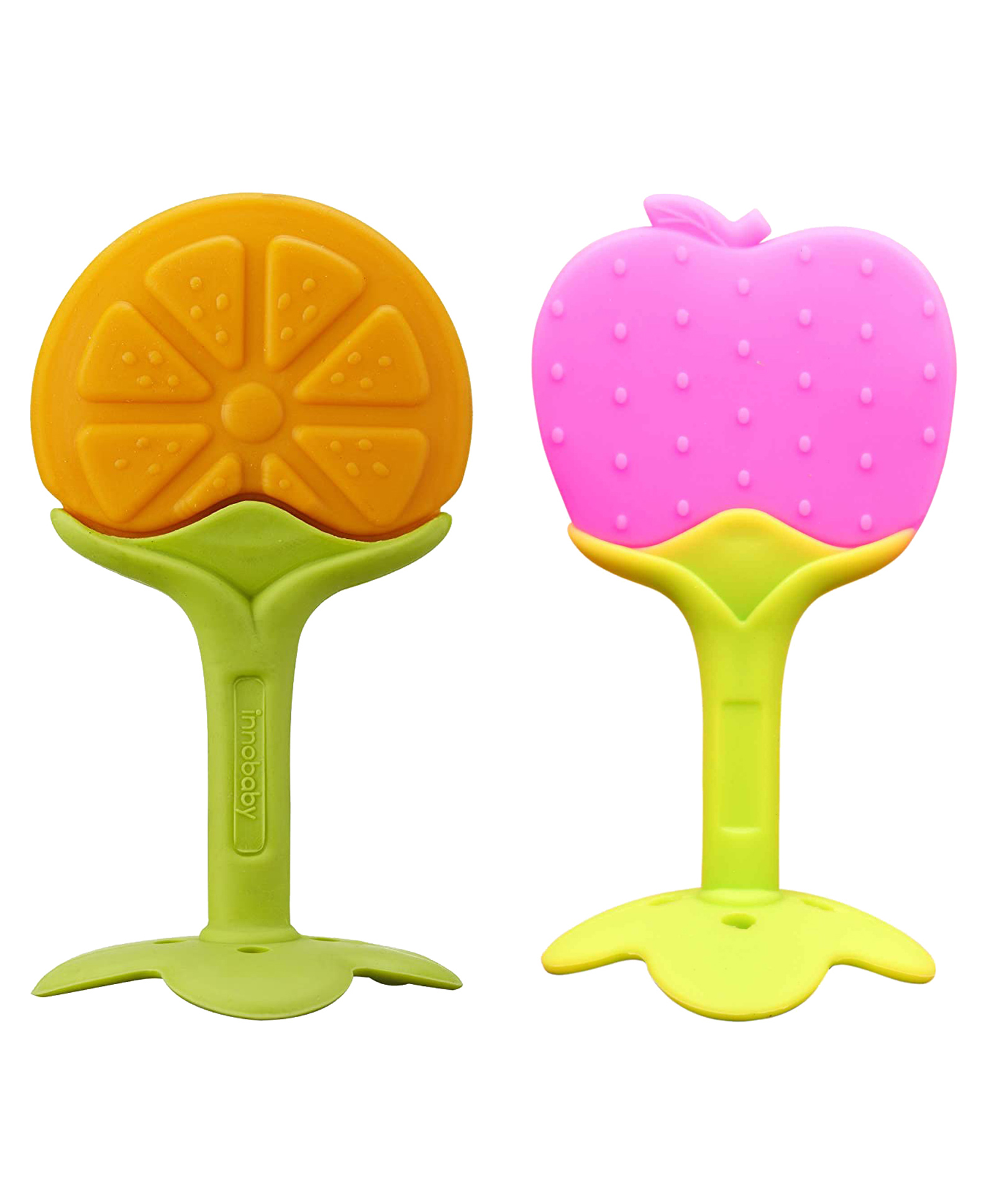 FANTASY INDIA Baby Silicone Teether Orange & Apple-picture-16