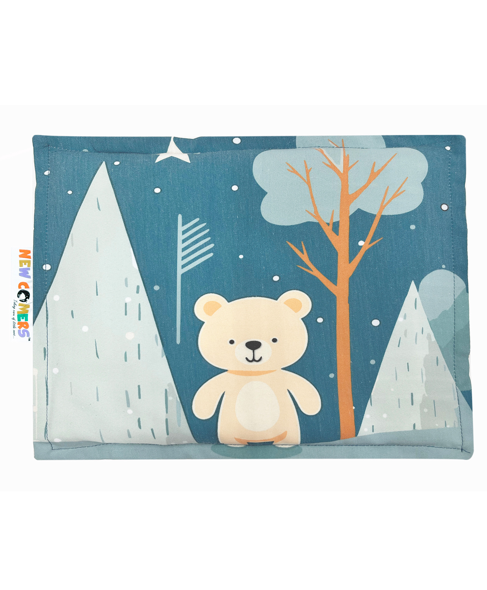New ComersBaby Mustard Seed Pillow with Super Soft Cotton Fabric -Blue-image-3