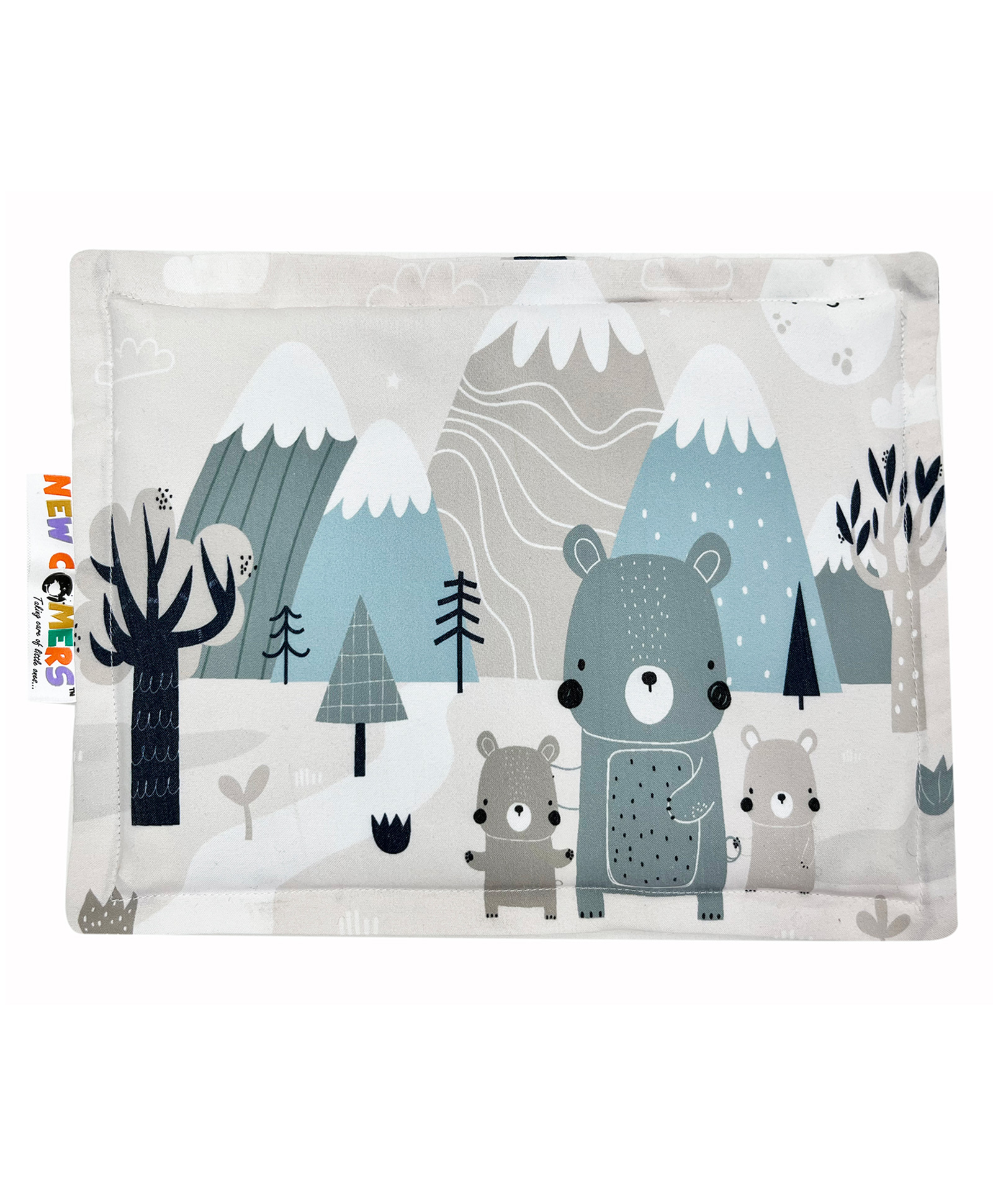 New Comers  Baby Mustard Seed Pillow with Super Soft Cotton Fabric -Grey-image-23