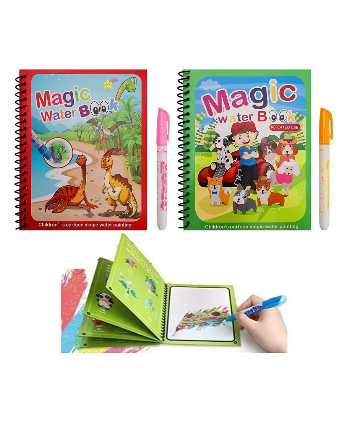 ARCADE TOYS Magic Water Doodle Colouring Book & Pen for Kids(Pack of 2) - Colour may vary-image-49