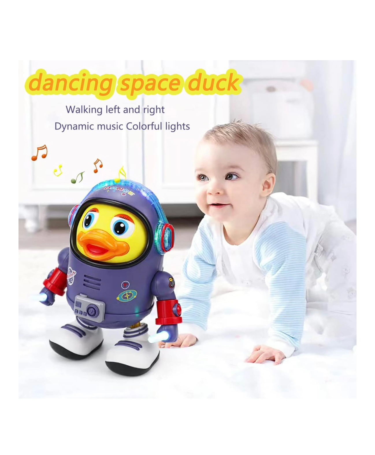 ARCADE TOYS Dancing Space Duck Toy with Flashlight & Music for Kids - Colour may vary-picture-4