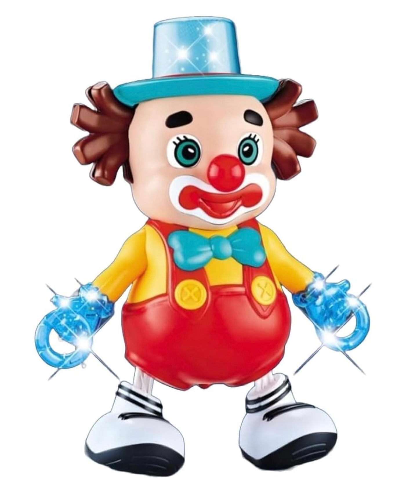 ARCADE TOYS Cute Funny Face Dancing Clown Toy with Flashlight & Music for Kids - Colour may vary-image-34