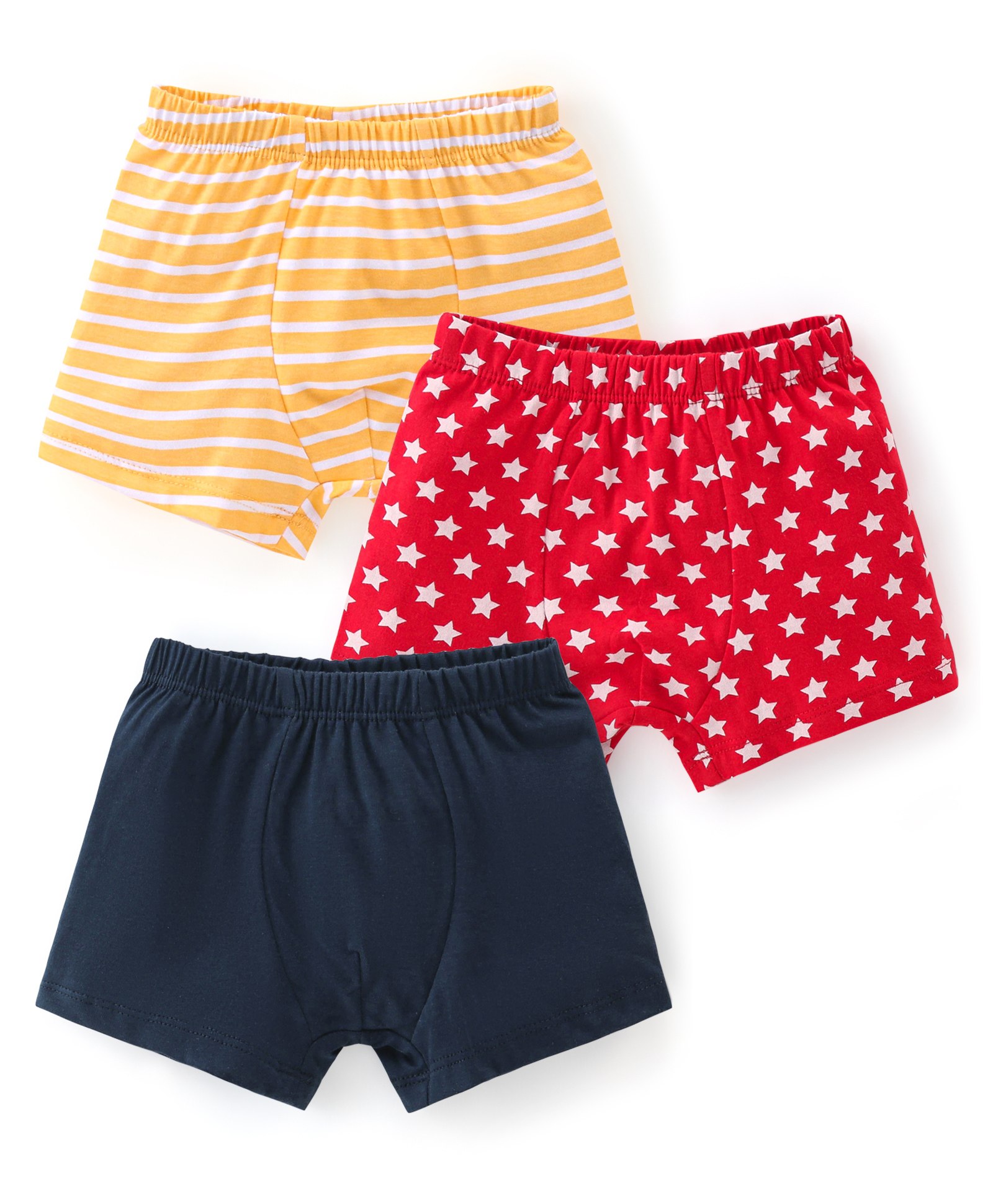 Babyhug 100% Cotton Trunk Star Print Pack of 3 - Multicolour-image-33