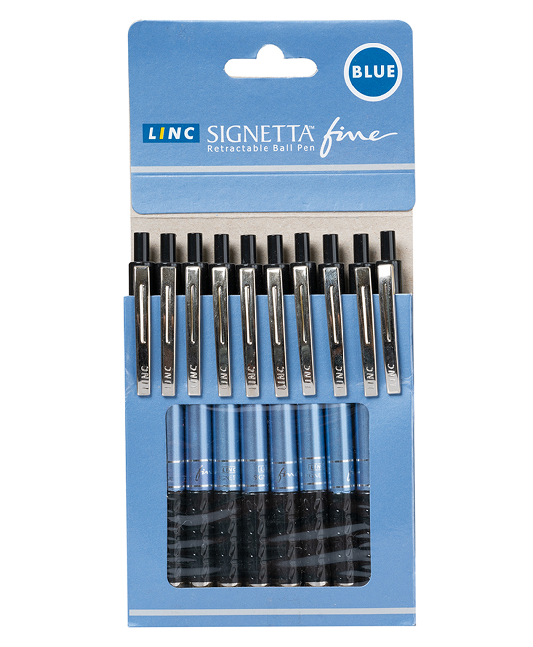 Linc Signetta Fine Ball Pen - Blue Ink 10 Pcs-picture-16