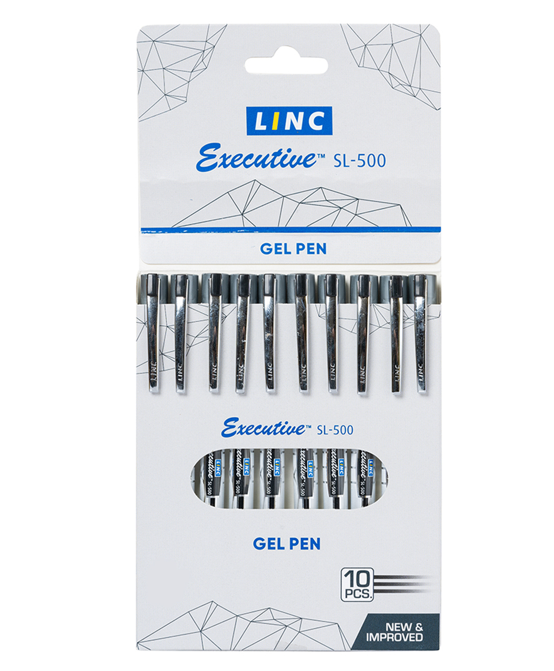 Linc Executive Sl-500 Gel Pen - Black Ink, 10 Pcs-picture-15