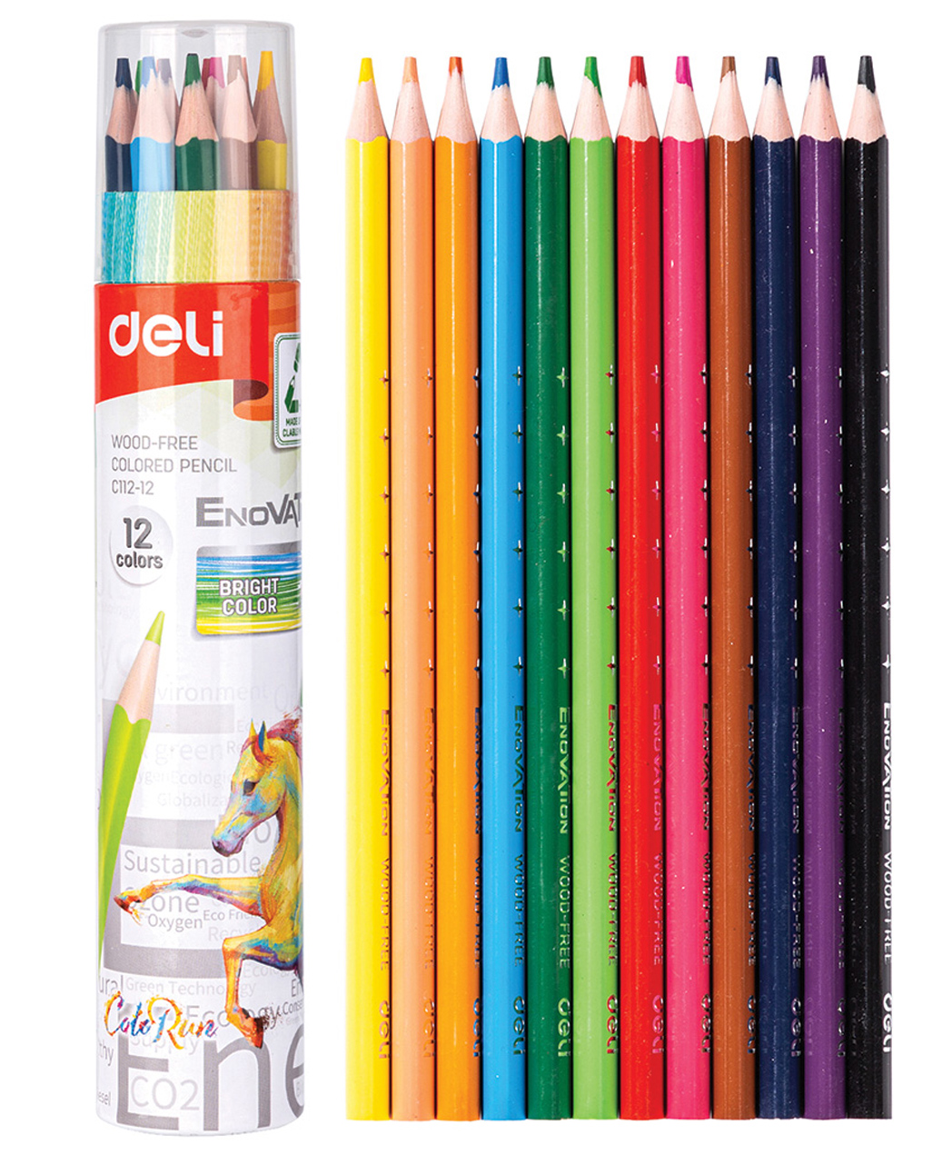 Deli Wc112-12 Colored Pencil - Pack of 1, 12 Color Pcs.-picture-13