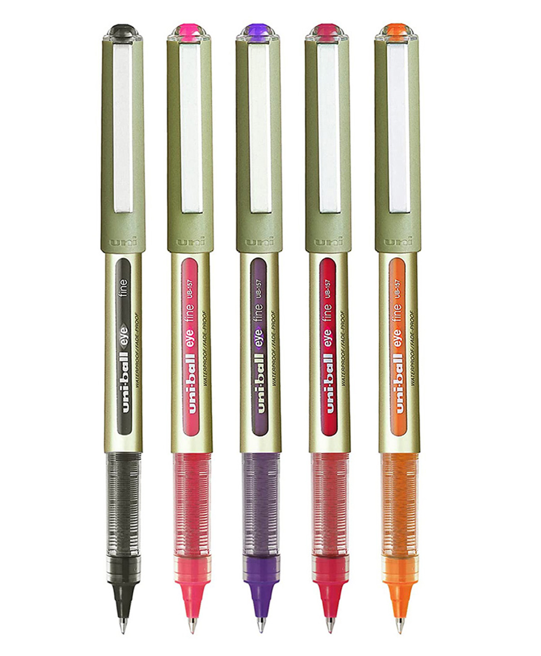 Uni Ball UB 157 Eye Roller Pen - Multicolor Ink 5 Pcs Set-image-30