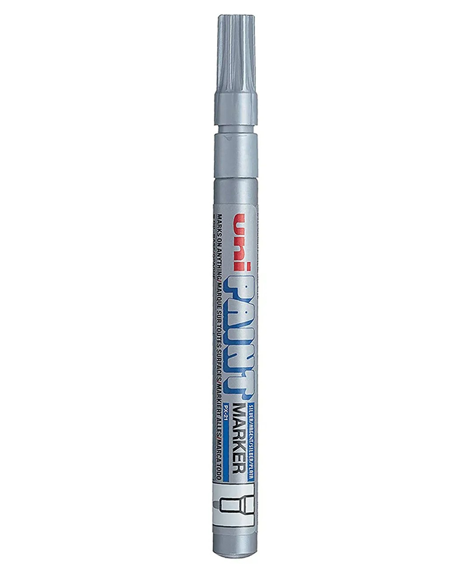 uniball Uni Ball Permanent Paint Marker Pen - PX  21L, Silver Ink , 1 Pcs-picture-0