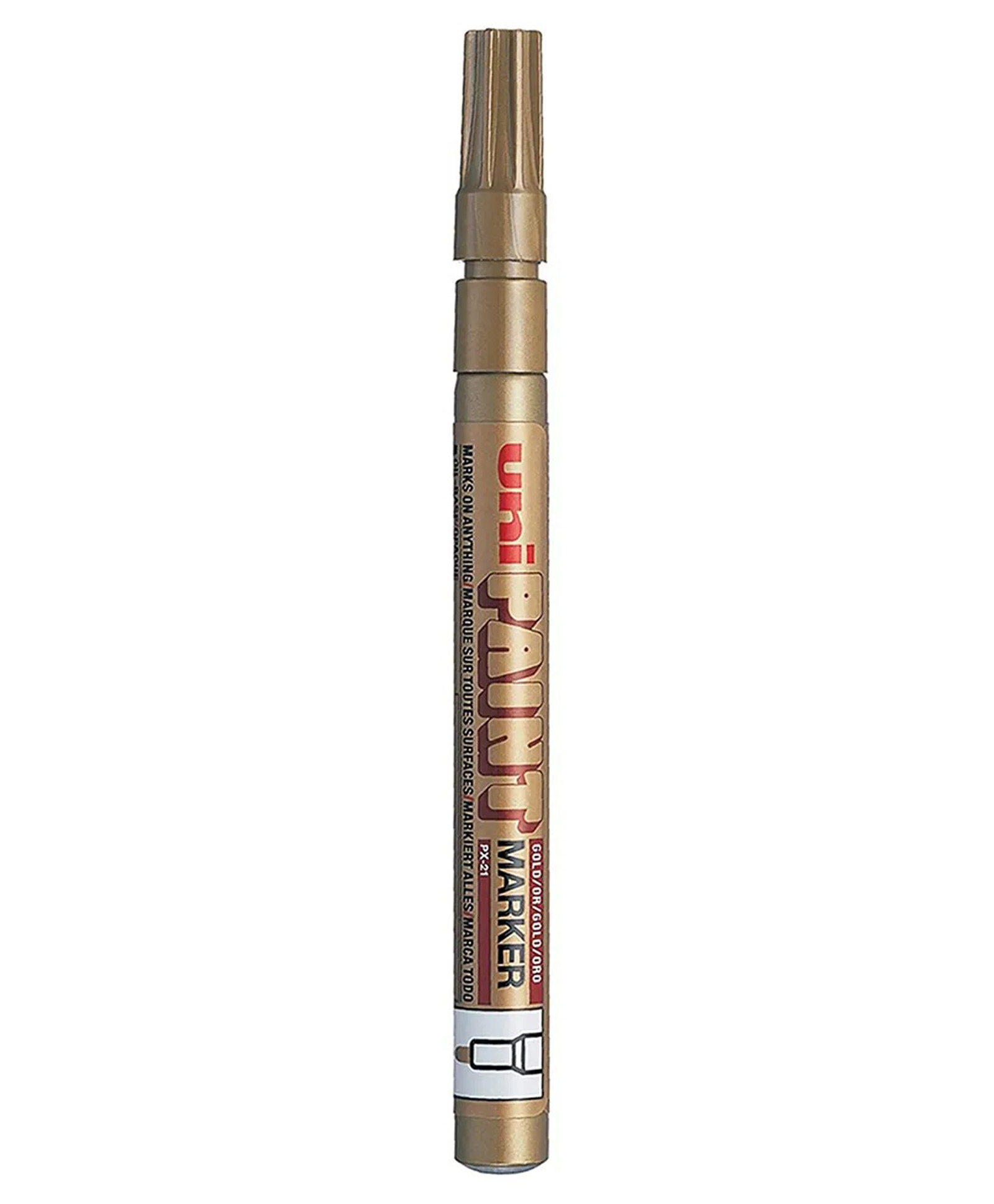 Uni Ball Permanent Paint Marker Pen - PX  21L, Gold Ink , 1 Pcs-image-2