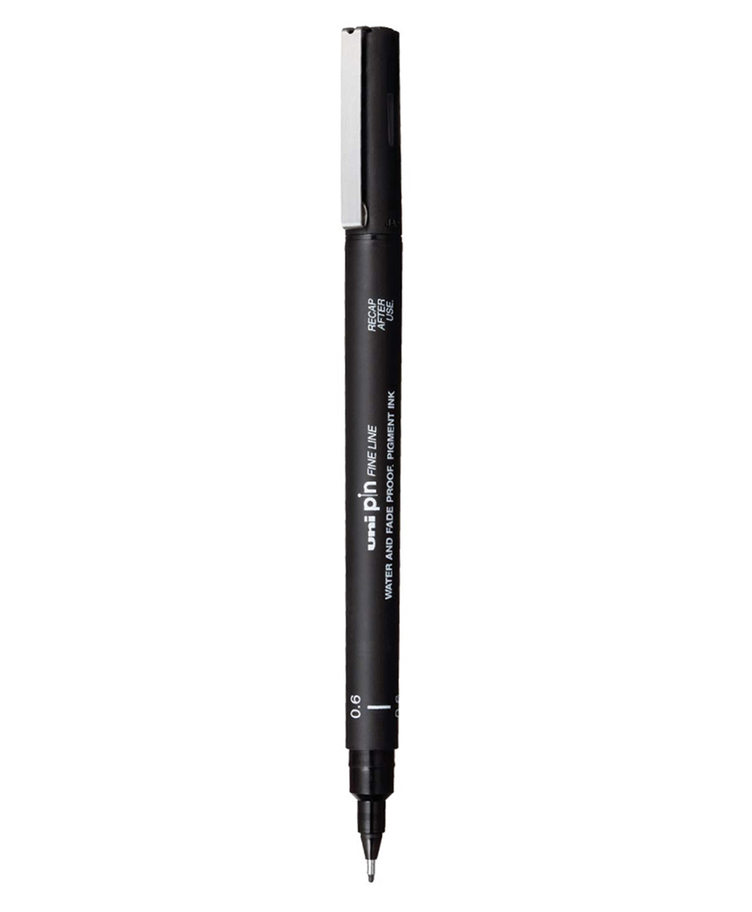 uniball Uni Ball Pin 200S Marker Pen - Tip size 0.6mm, Black Ink, 1 Pcs-picture-30