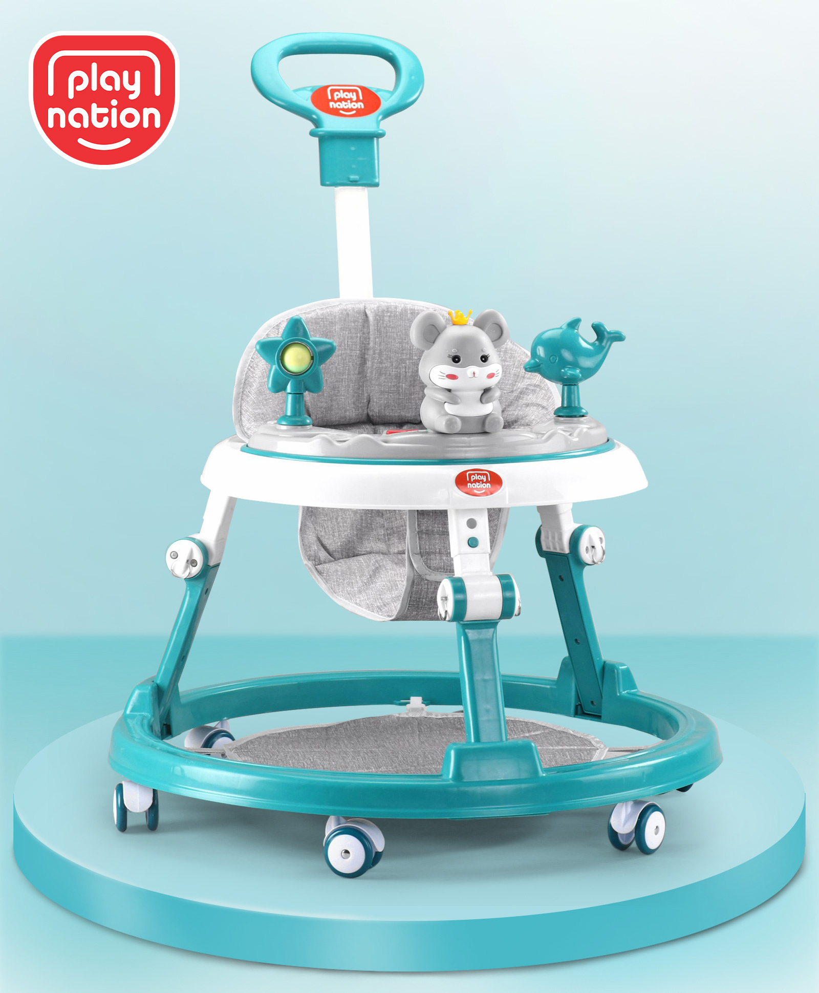 Play Nation Musical Baby Walker with Lights - Green-image-19