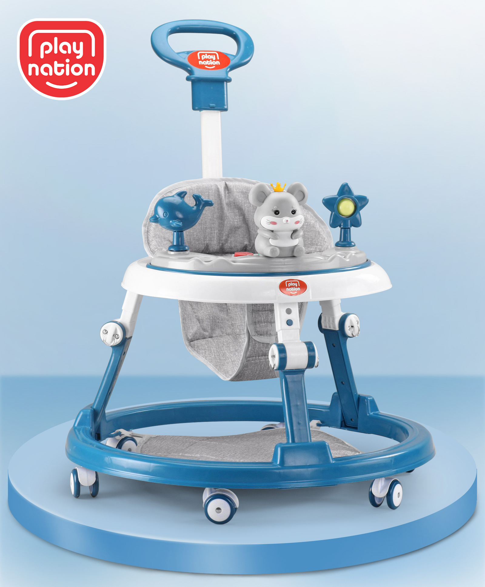 Play Nation Musical Baby Walker with Lights - Blue-image-47