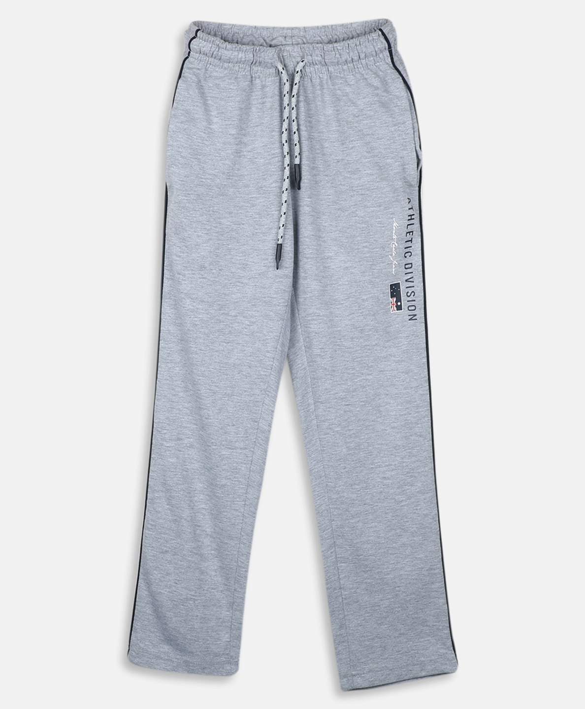 Monte Carlo Athletic Division Text Printed Track Pant - Grey Melange-picture-16