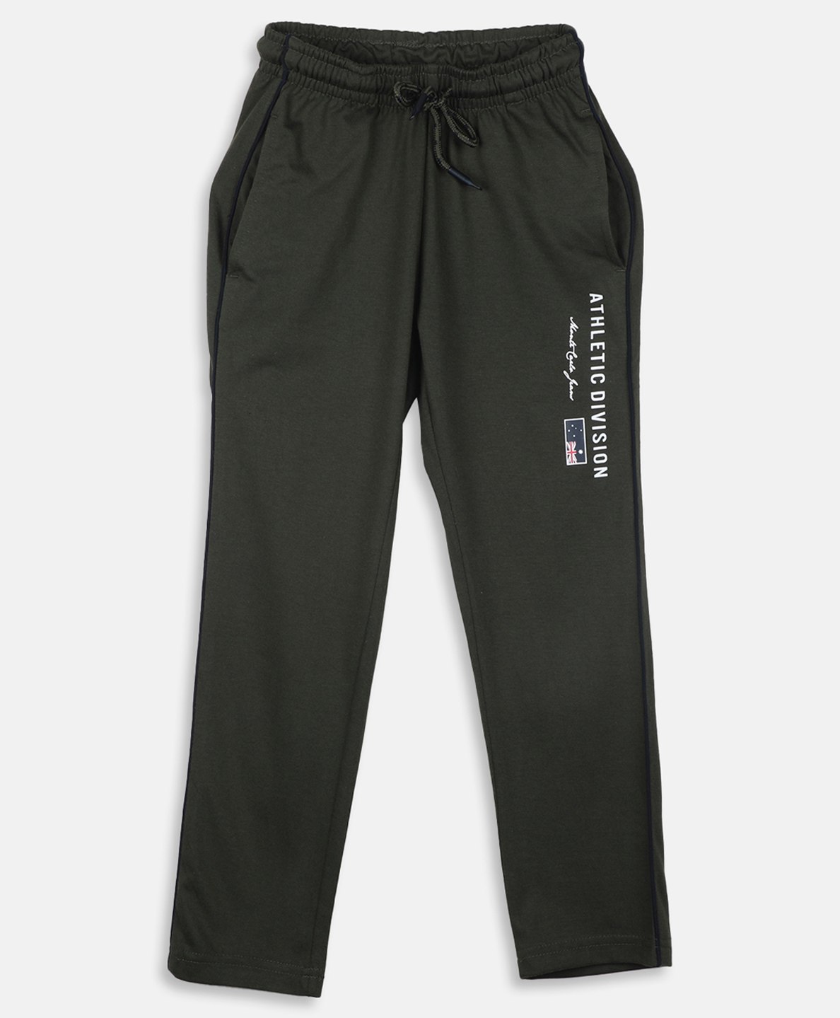 Monte Carlo Athletic Division Text Printed Track Pant - Olive Green-picture-18