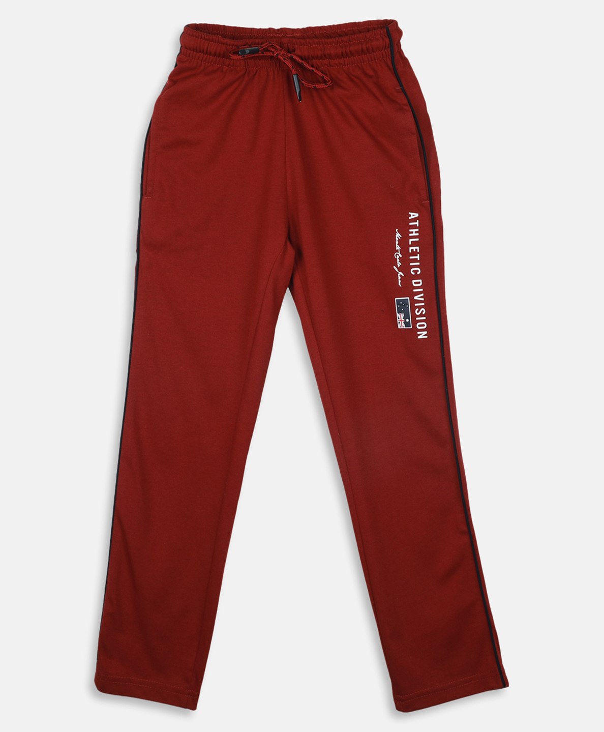 Monte Carlo Athletic Division Text Printed Track Pant - Maroon-picture-15