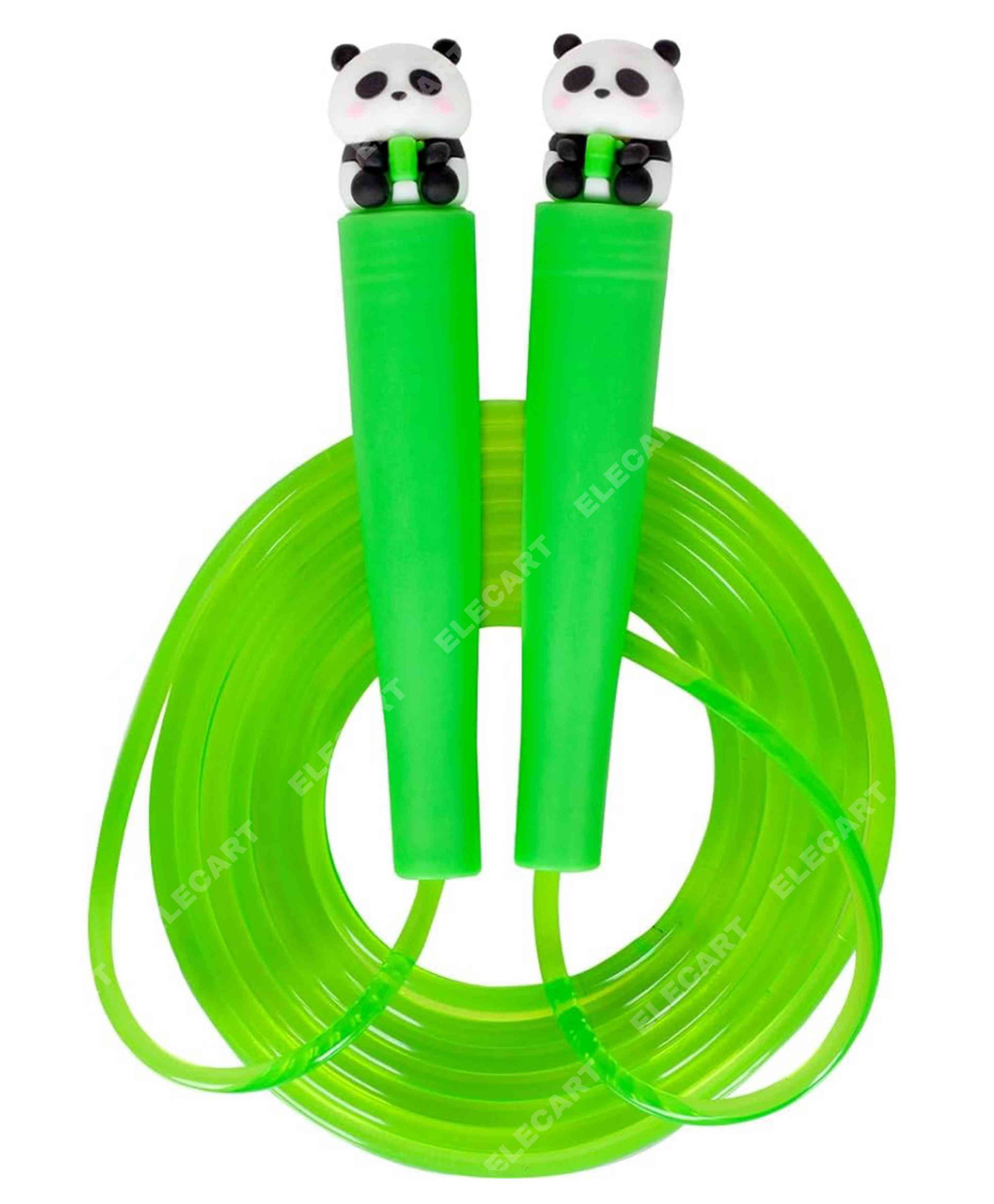 Elecart Cute Panda Jump Rope Tangle-Free Soft Silicone Rope Jumping Rope for for Men, Women and Kids - Green-picture-14