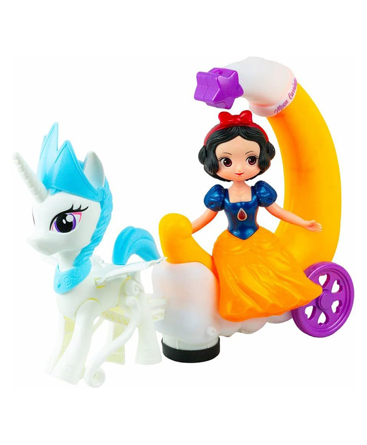 Sanjary Princess Moon Carriage Car with Light for Kids -Color May Vary-picture-15