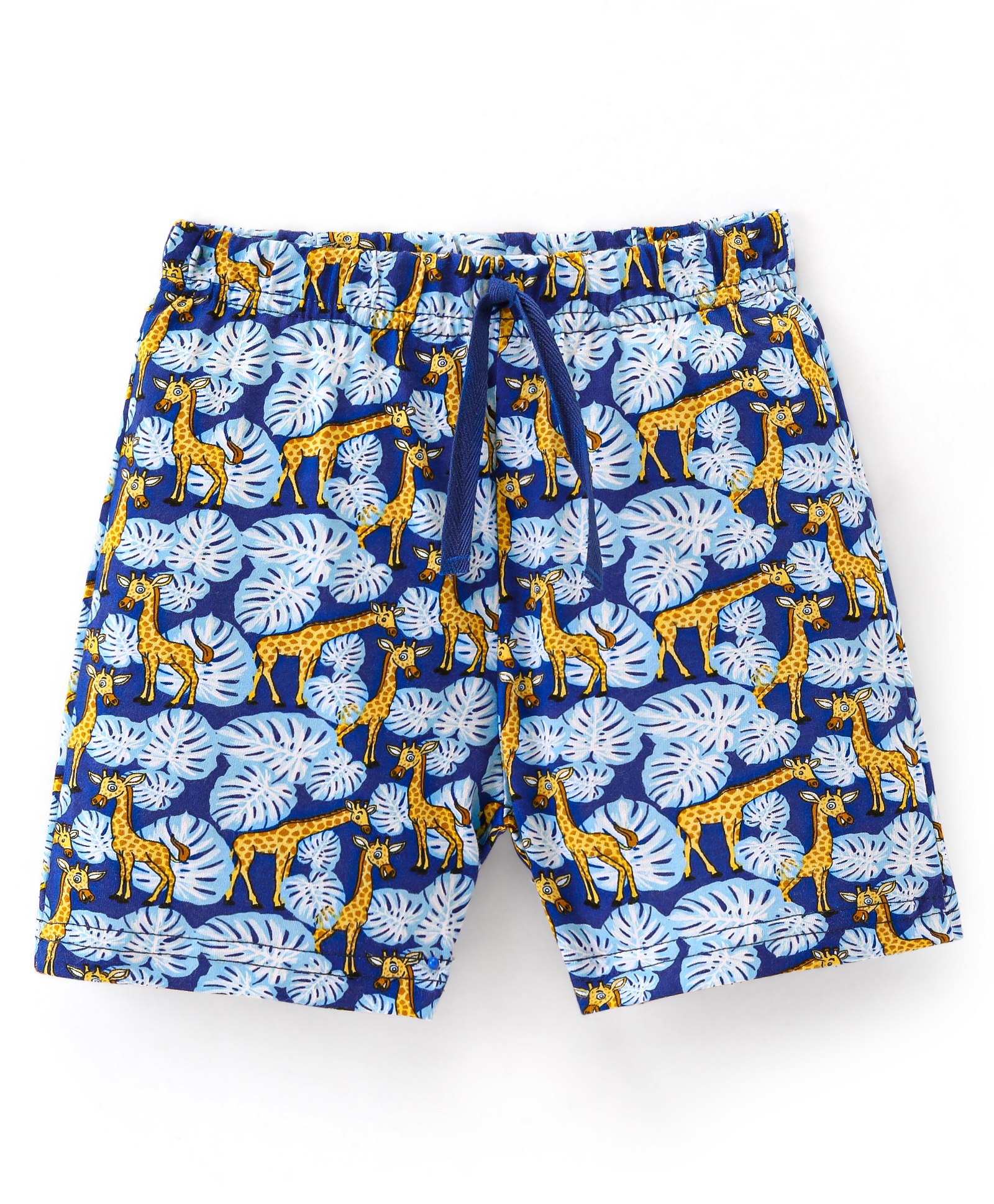 Babyhug Cotton Knit Knee Length Shorts Giraffe Print - Navy-image-46