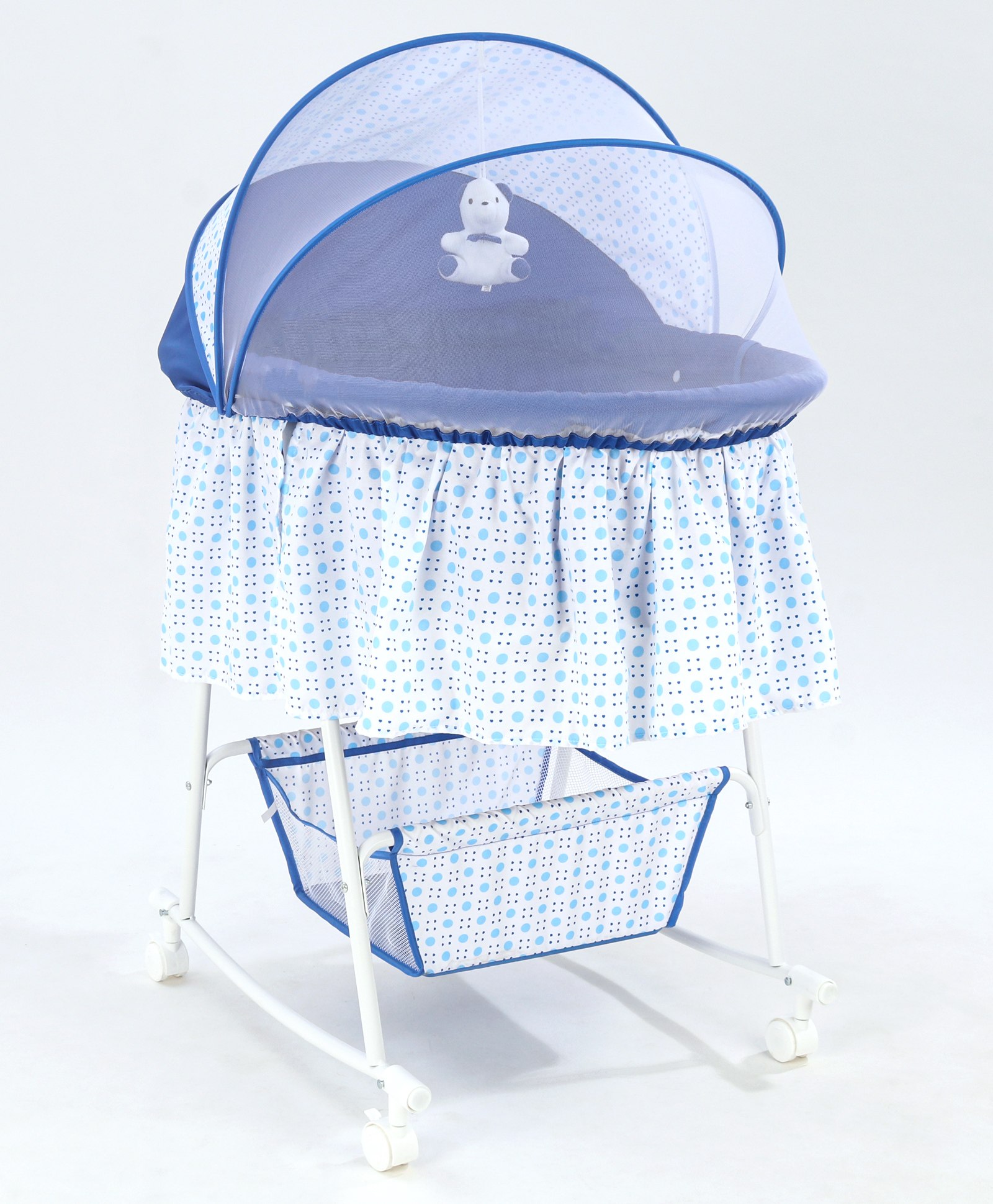 fab n funky Bassinet With Mosquito Net & Storage - Blue-picture-20