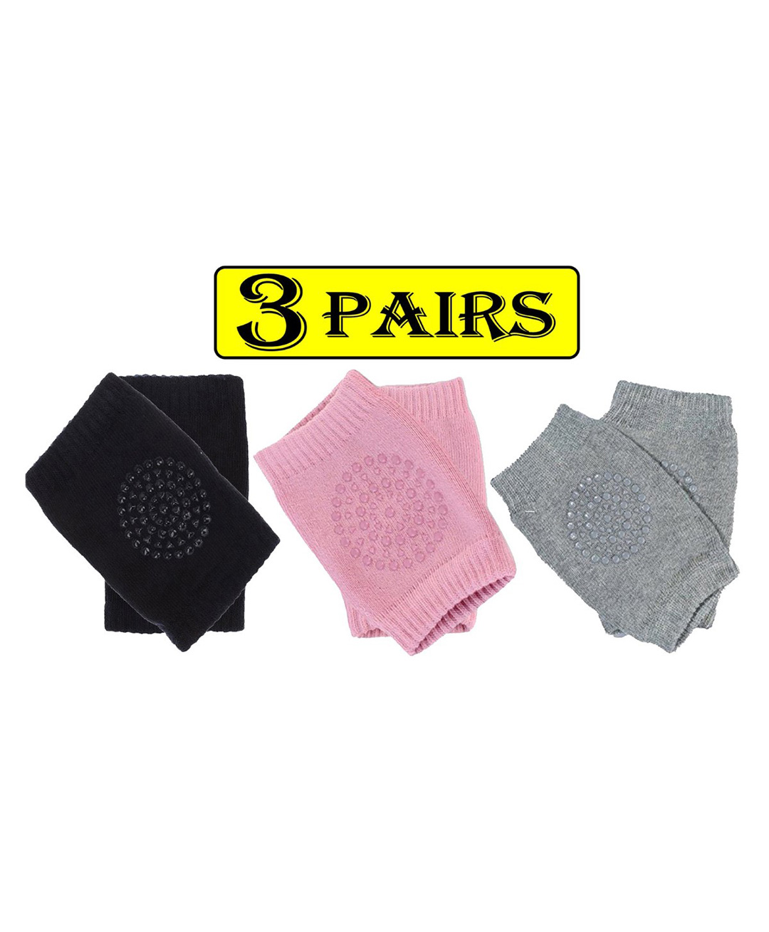 Luvlittle Anti-Slip Baby Knee Pads Pack Of 3 - Multicolor-image-29