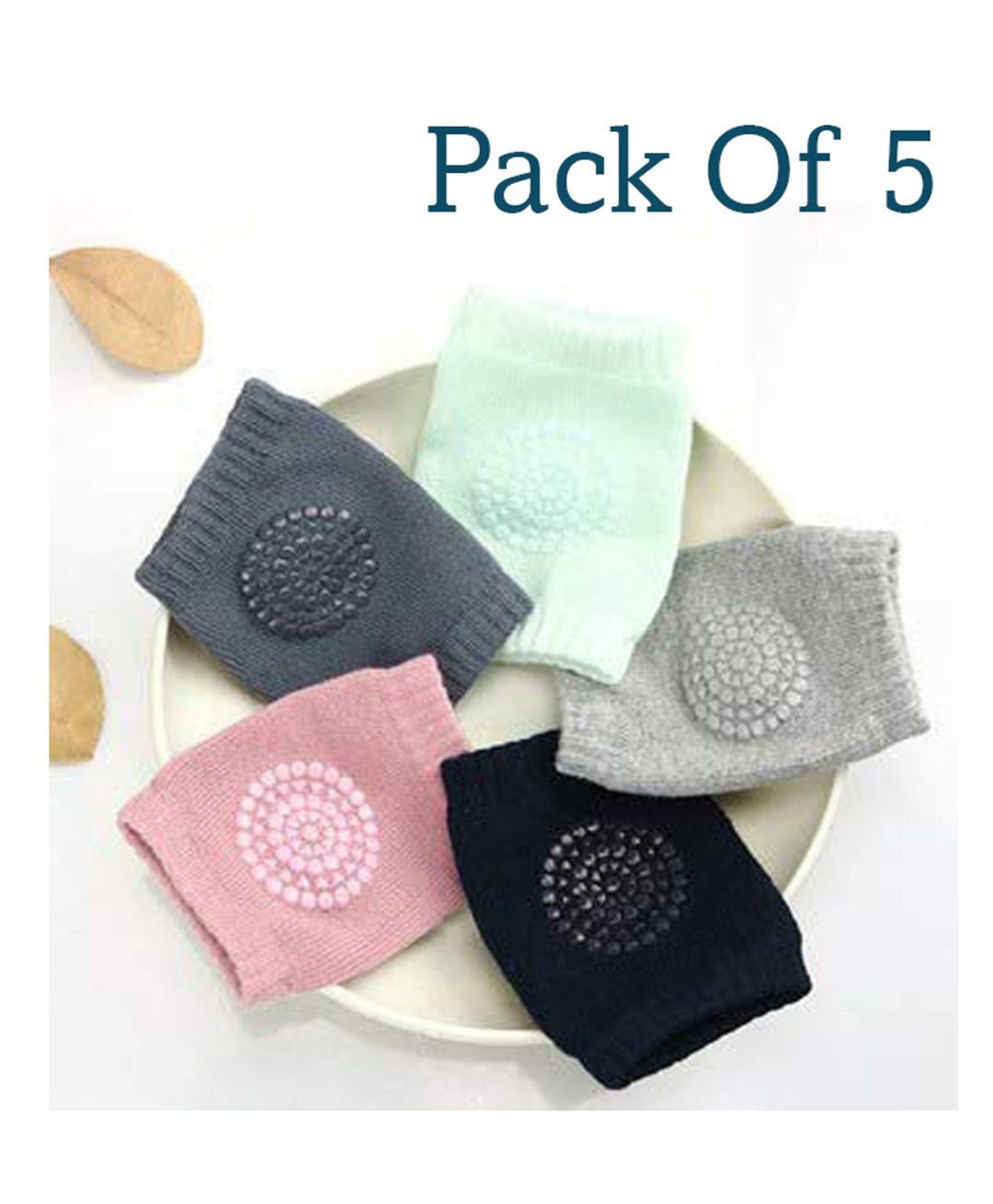 Luvlittle Anti-Slip Baby Knee Pads Pack Of 5 - Multicolor-image-27