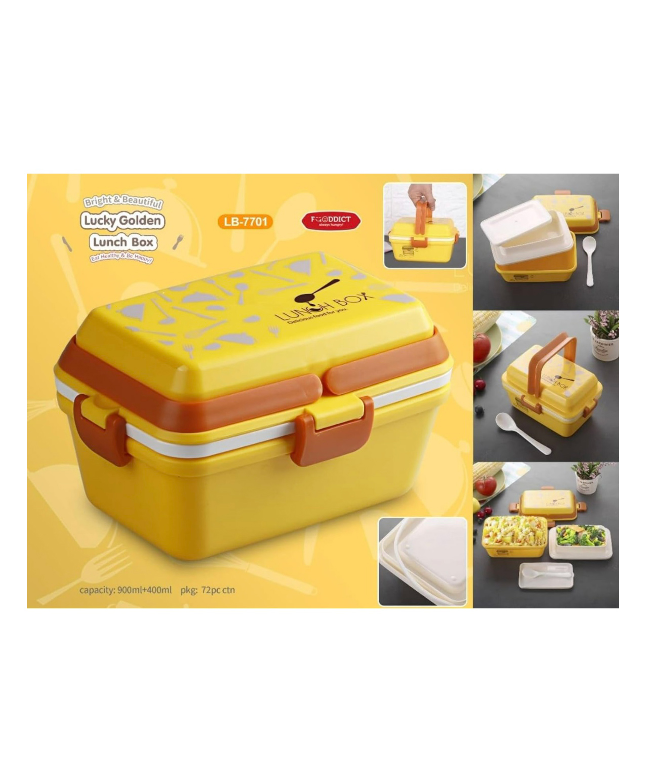 ARCADE TOYS Leak proof, BPA free Lunch Box(1200 ml) - Colour may vary-image-43