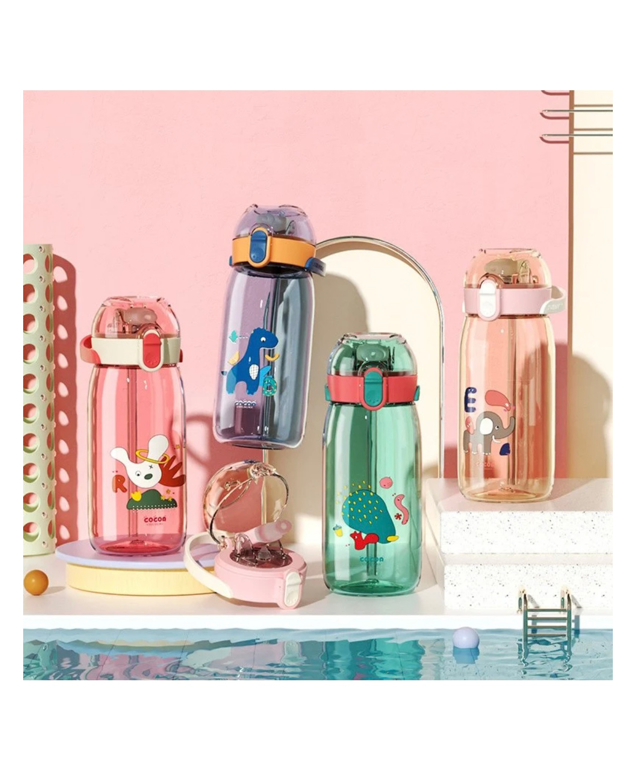 ARCADE TOYS Duck Insulated Water Bottle for Kids(550ml) - Colour May Vary-image-9