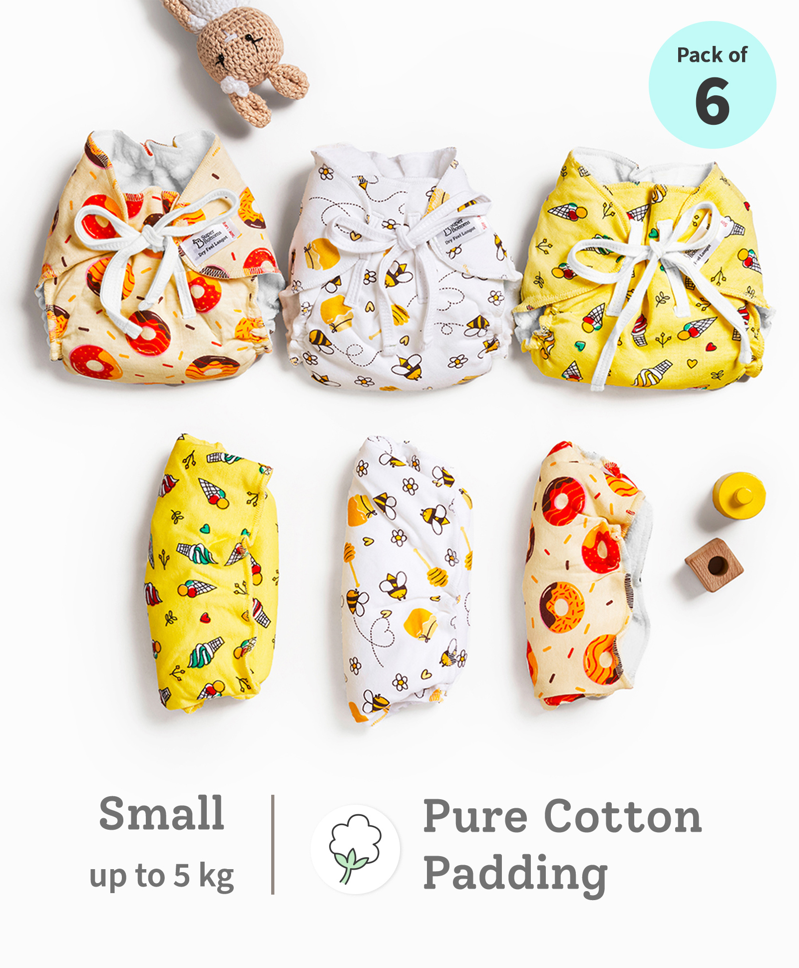 SuperBottoms DryFeel Langot 100% Waterproof Soft Cotton Langot for Baby - Small-image-37