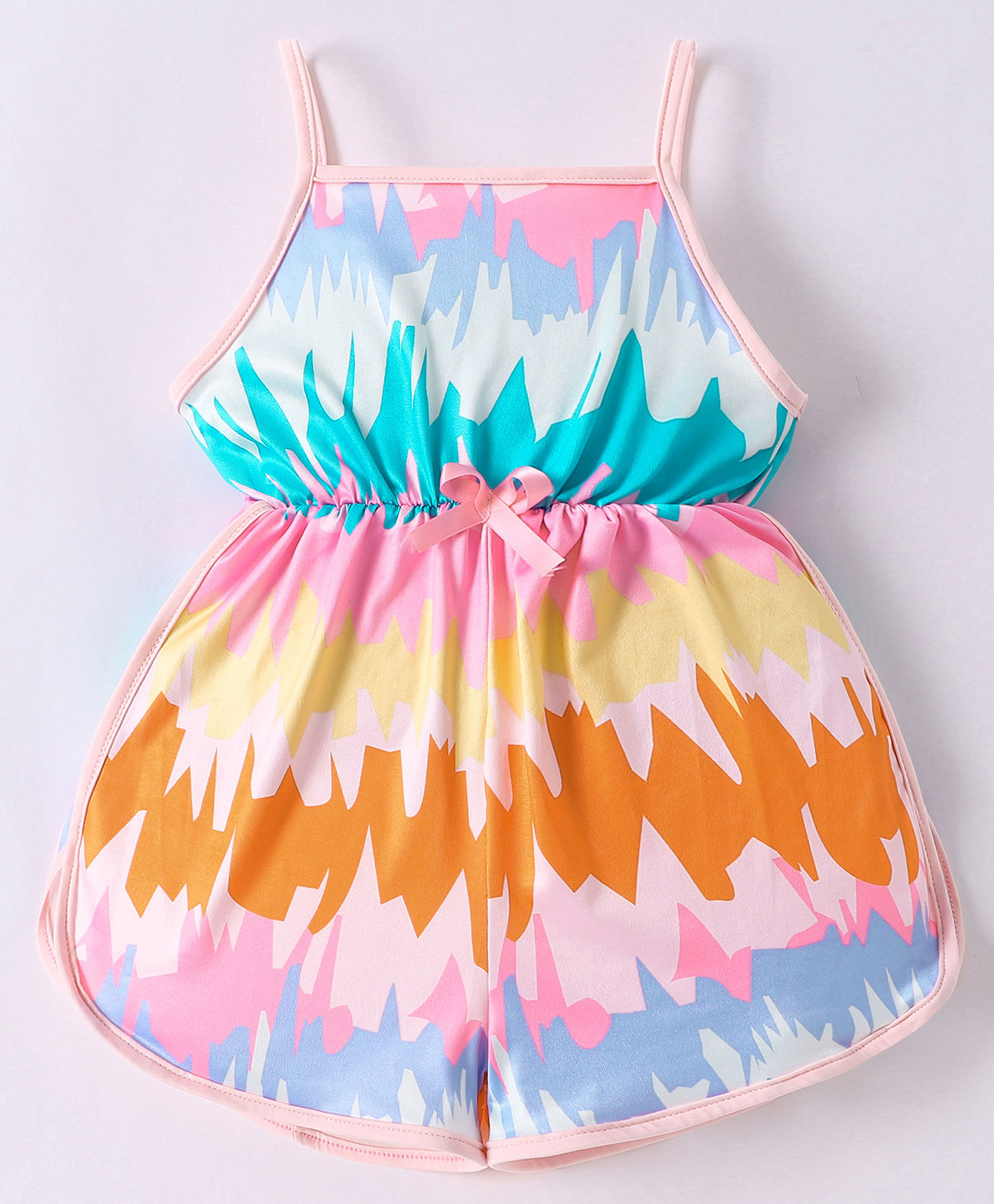 Kookie Kids Sleeveless Printed Jumpsuit - Multicolor-picture-19