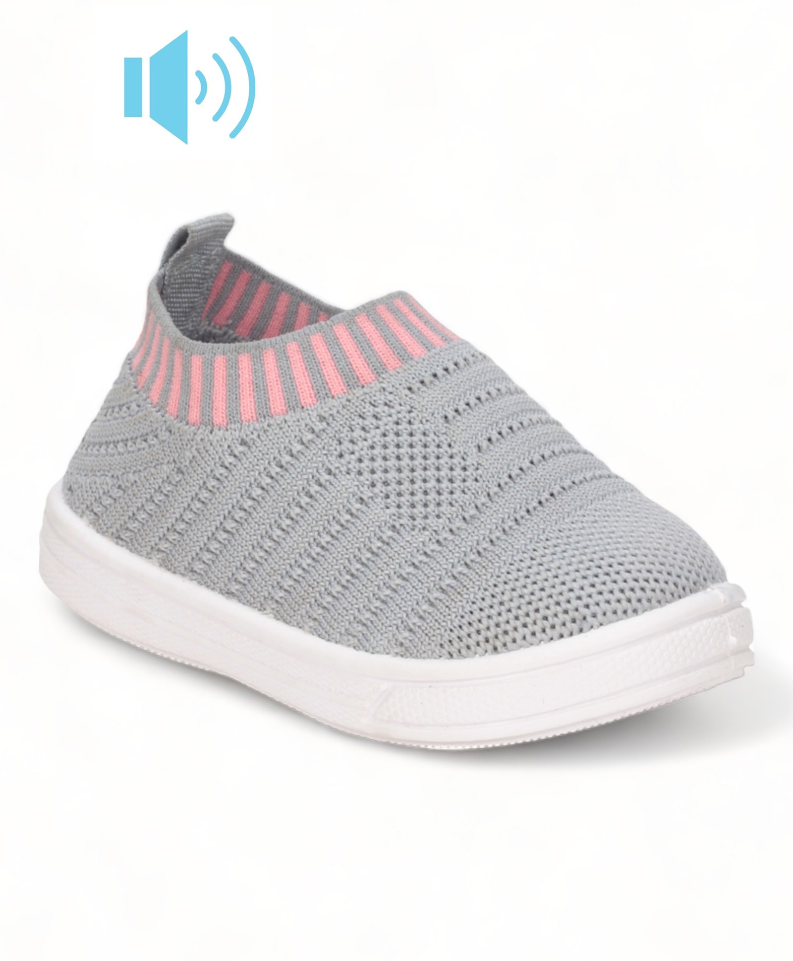 Lil Lollipop Mesh Detailed Slip On Musical Shoes - Grey-picture-21