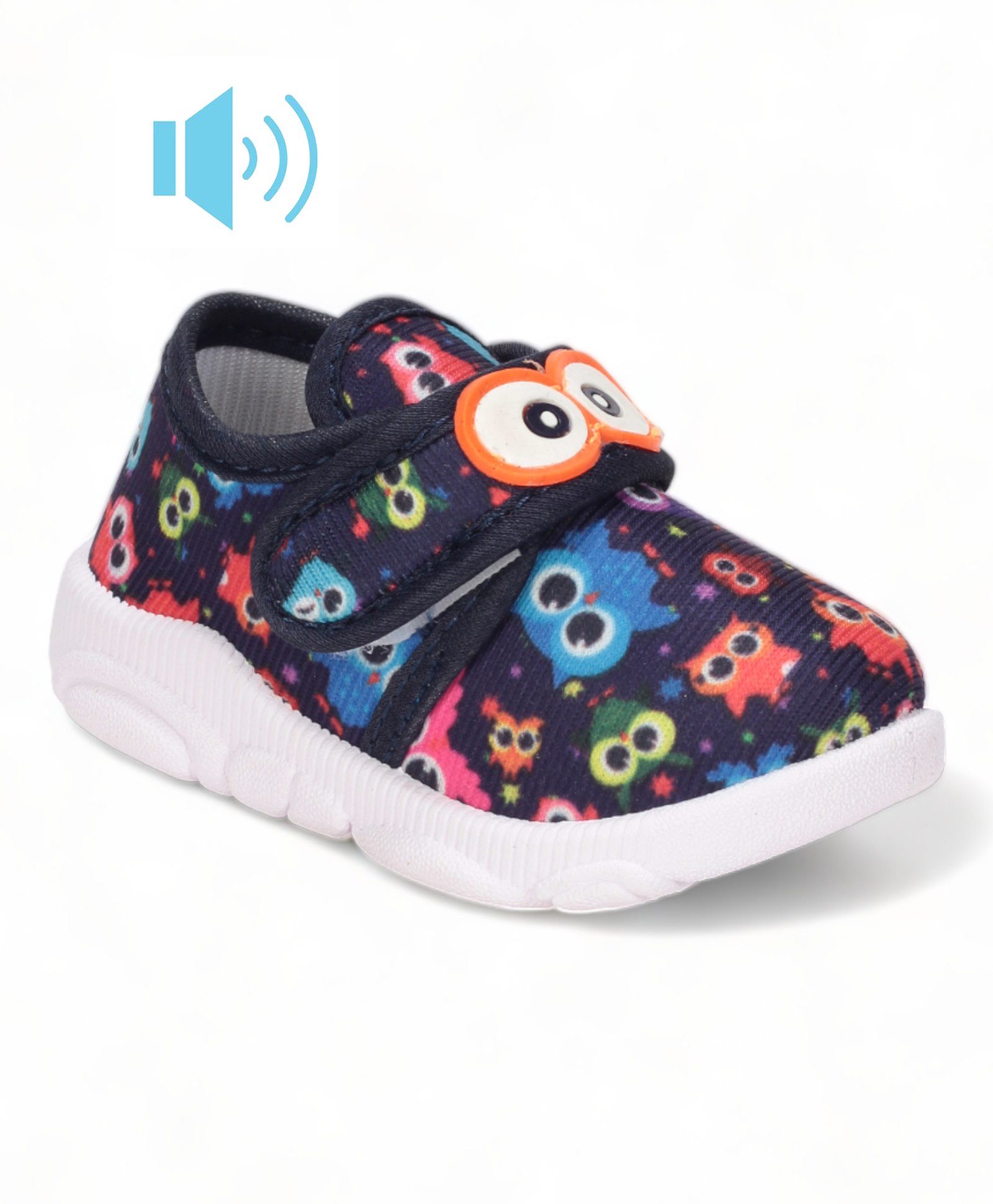 Lil Lollipop Baby Monster Printed  Musical With Velcro Closure Booties - Navy Blue-image-13