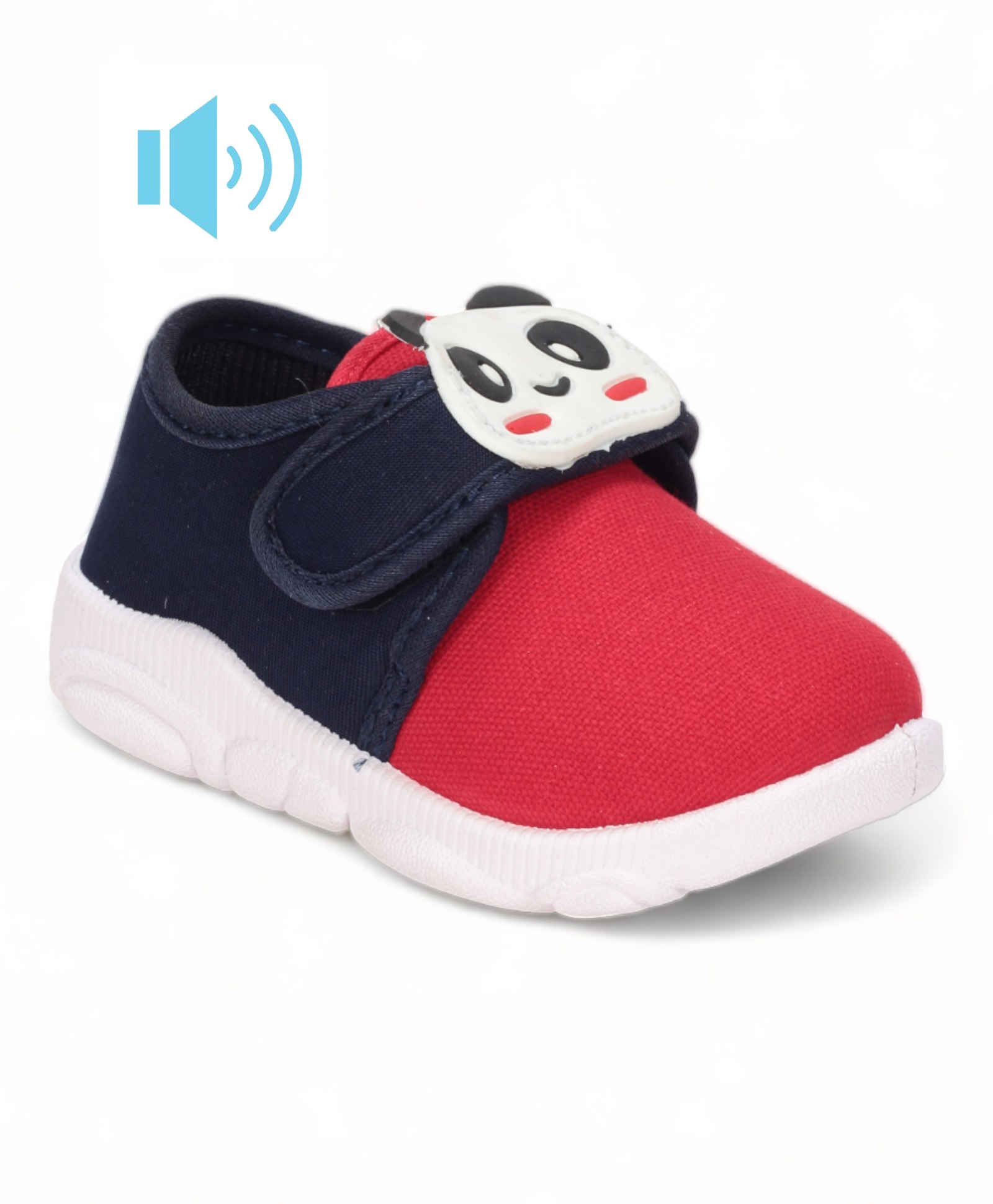 Lil Lollipop Baby  Panda Applique Detailed  With Velcro Closure Musical Booties - Red-picture-18